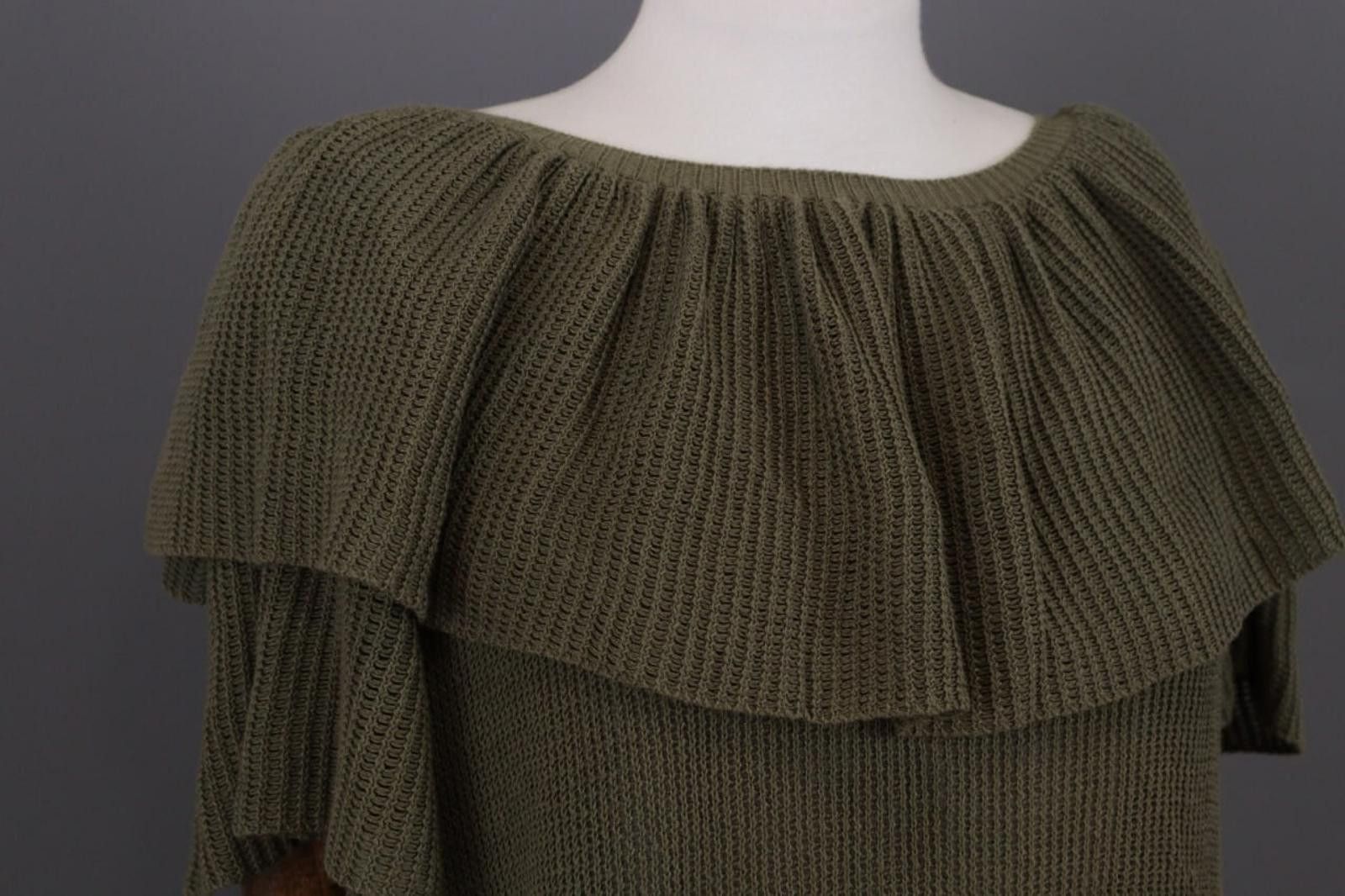 Kenzo Kenzo Paris Khaki Wafle Knit Relaxed Pullover Top Size M Size M / US 6-8 / IT 42-44 - 7 Thumbnail