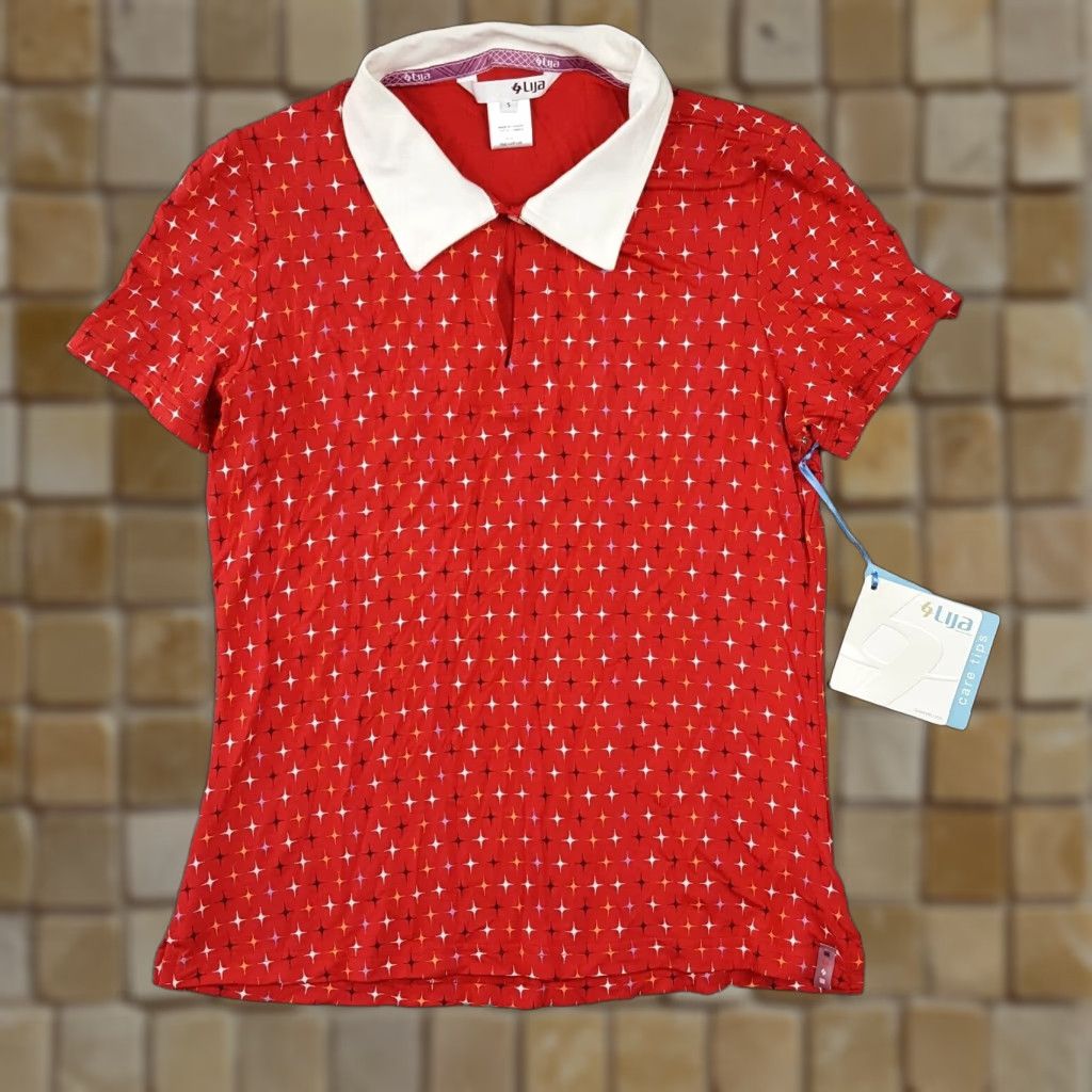 Vintage VINTAGE LIJA Red Athletic Polo Shirt Women's Small Collared Tennis Golf 90s Retro Size S / US 4 / IT 40 - 1 Thumbnail
