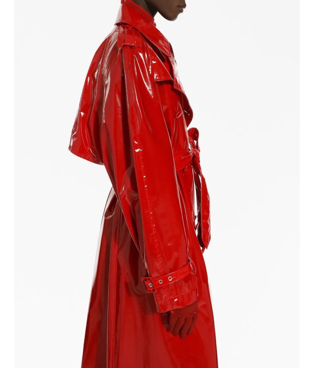 Dolce & Gabbana Storm-flap patent trench coat Size XS / US 0-2 / IT 36-38 - 3 Thumbnail
