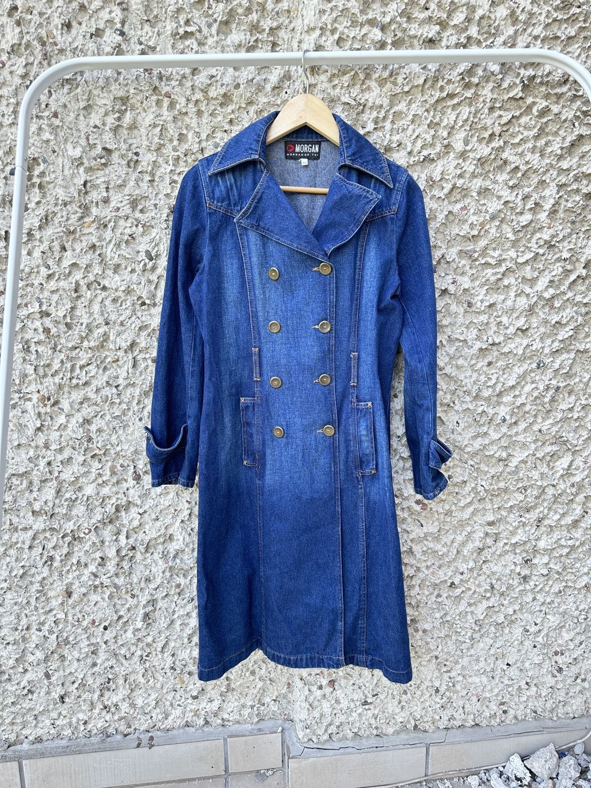 Morgan De Toi Vintage 2000s Morgan denim trench coat Size M / US 6-8 / IT 42-44 - 2 Thumbnail