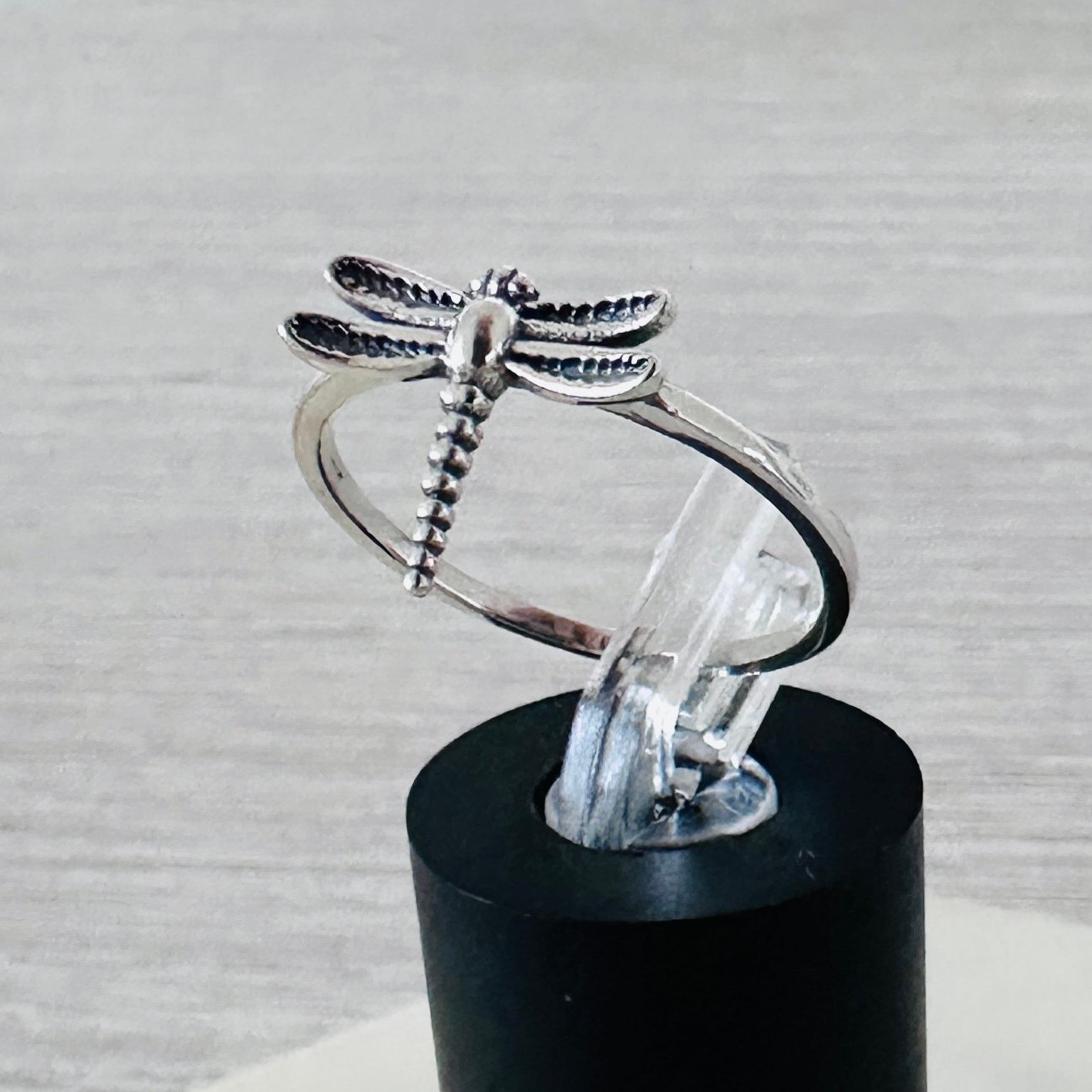 The Unbranded Brand Sterling Silver Dainty Dragonfly Ring Size ONE SIZE - 1 Thumbnail