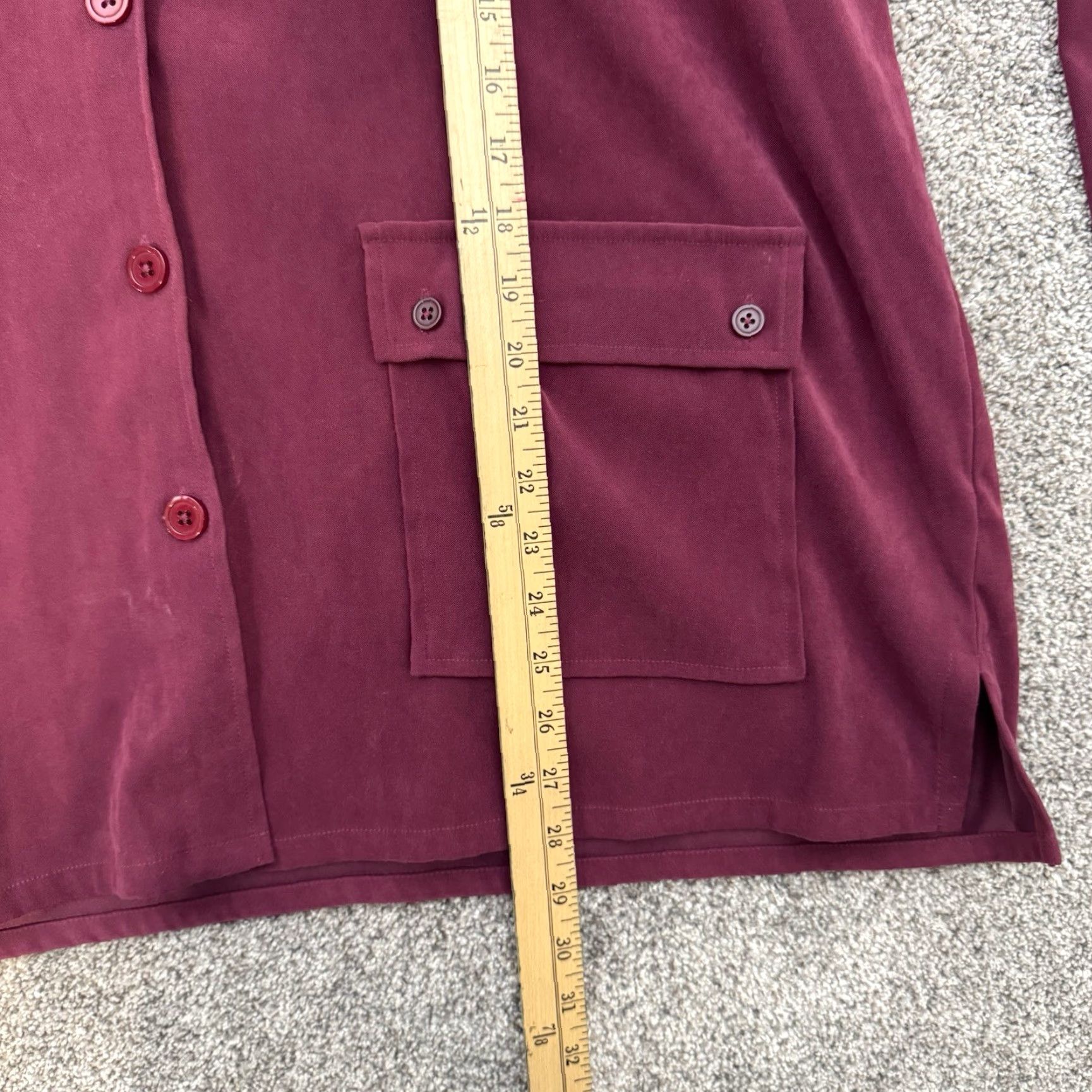 Denim & Co. VINTAGE Denim & Co Velour Button Up Shirt 1X Plus Purple Long Sleeve Collared Pocket 90s Gothic Retro Whimsigoth Womens Size XL / US 12-14 / IT 48-50 - 2 Thumbnail