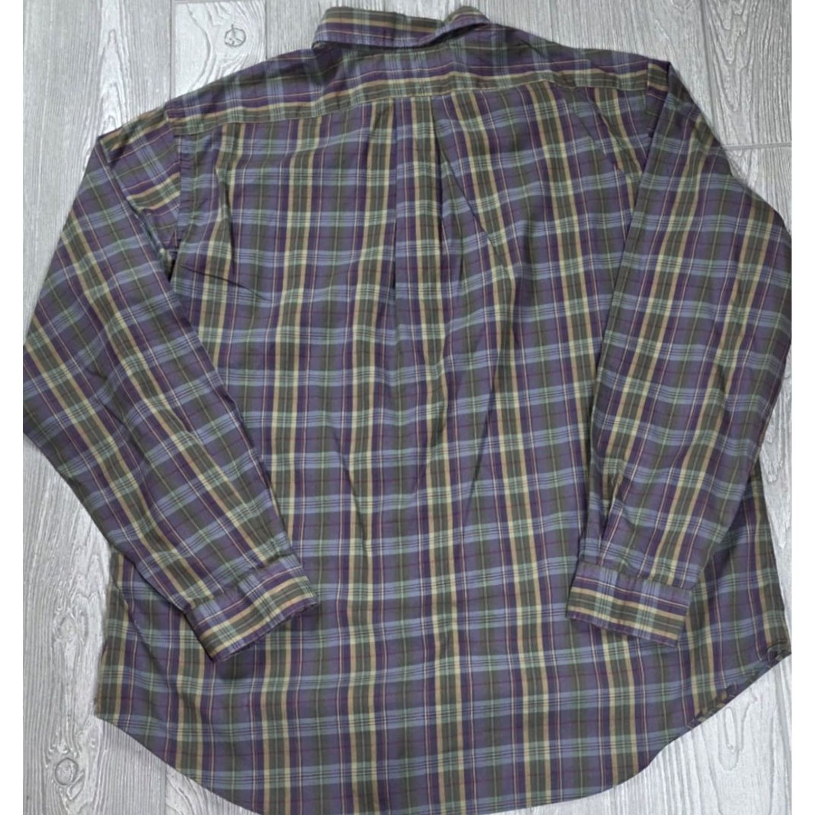 Polo Ralph Lauren VINTAGE Polo Ralph Lauren Purple Plaid Safari Button Up Shirt Men’s XL Madras Custom Size US XL / EU 56 / 4 - 7 Thumbnail