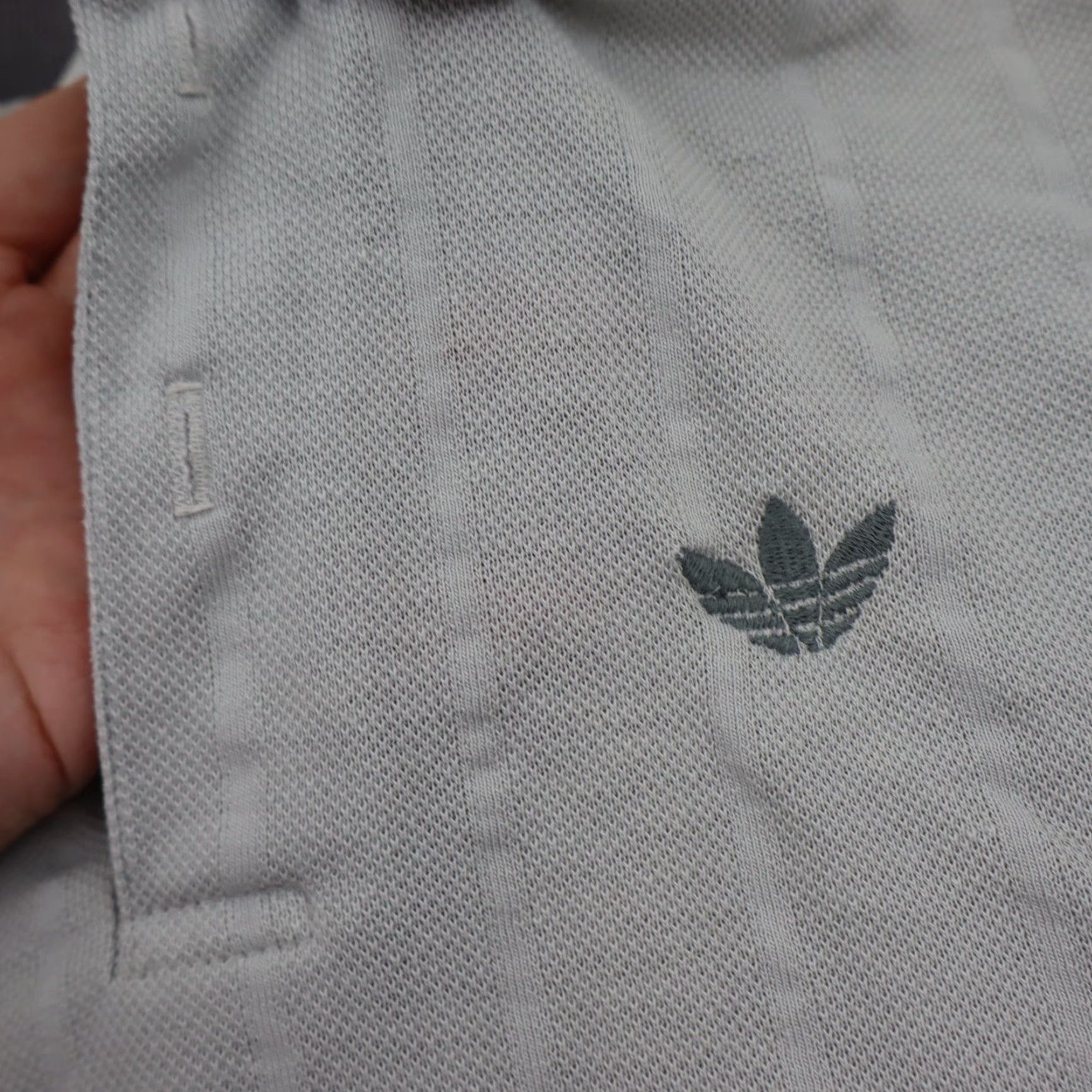 Adidas VINTAGE adidas Trefoil Polo Shirt Mens M Polo Gray Striped Knit 80s 90s Tennis Embroidered Logo Athletic Shirt Mens Size US M / EU 48-50 / 2 - 4 Thumbnail