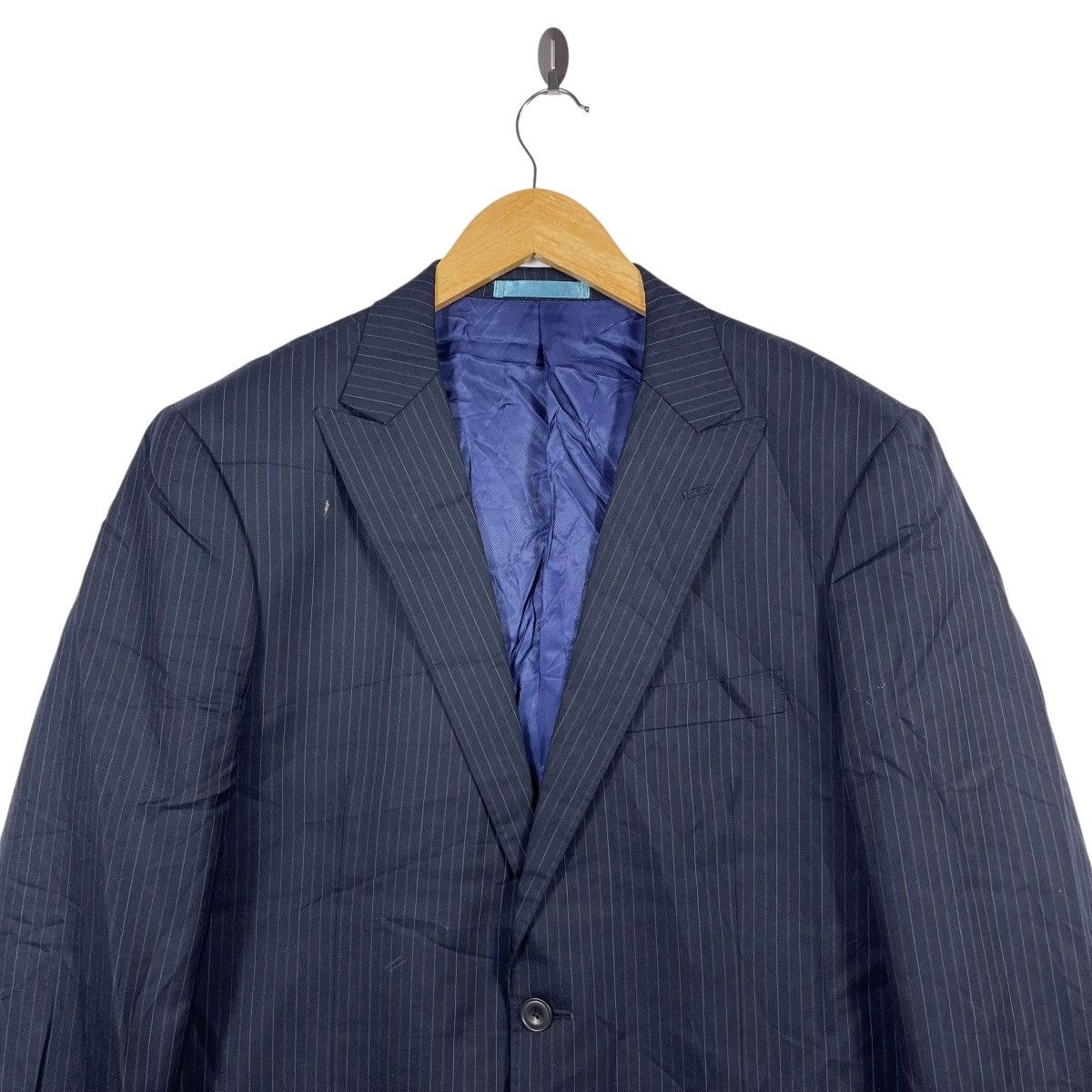 Kansai Yamamoto Kansai Man Collection Navy Pinstripe Blazer Made in Japan Size 40R - 2 Thumbnail
