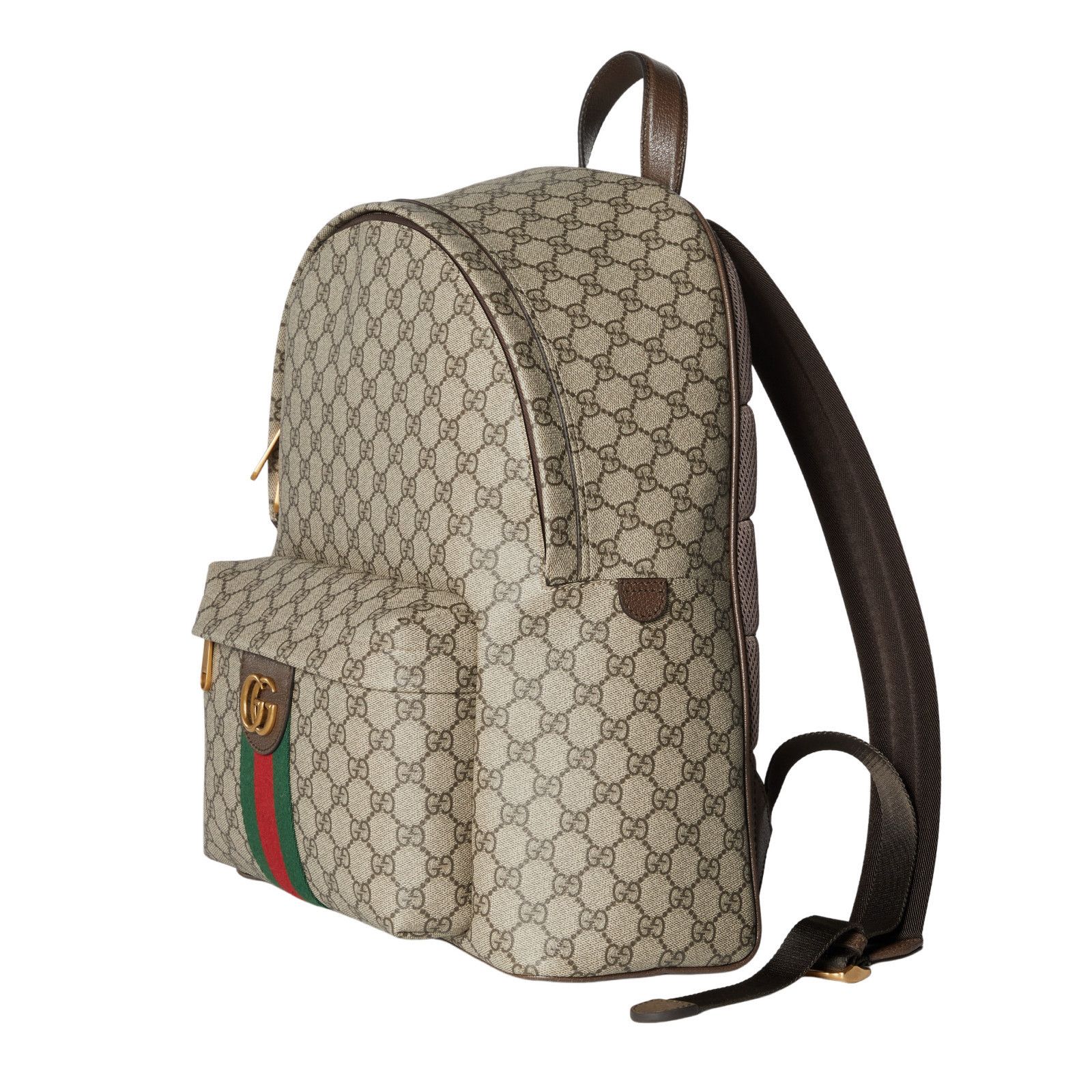 Gucci GUCCI Ophidia Medium $2550 Beige/Dark Brown Backpack New & A Size ONE SIZE - 2 Thumbnail