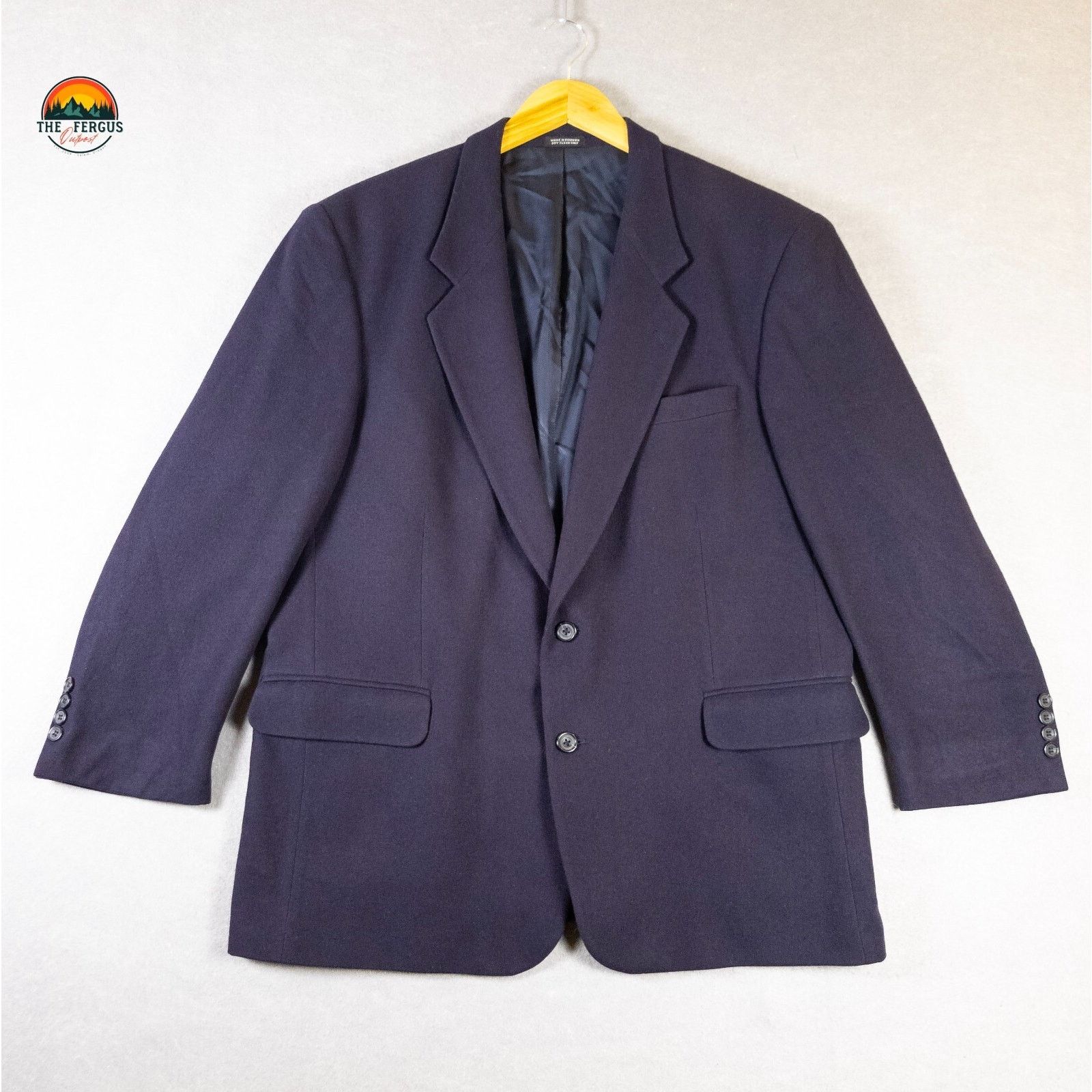 Oscar De La Renta Oscar De La Renta Suit Jacket Blazer Blue Men's Size 44R Size 44R - 1 Thumbnail