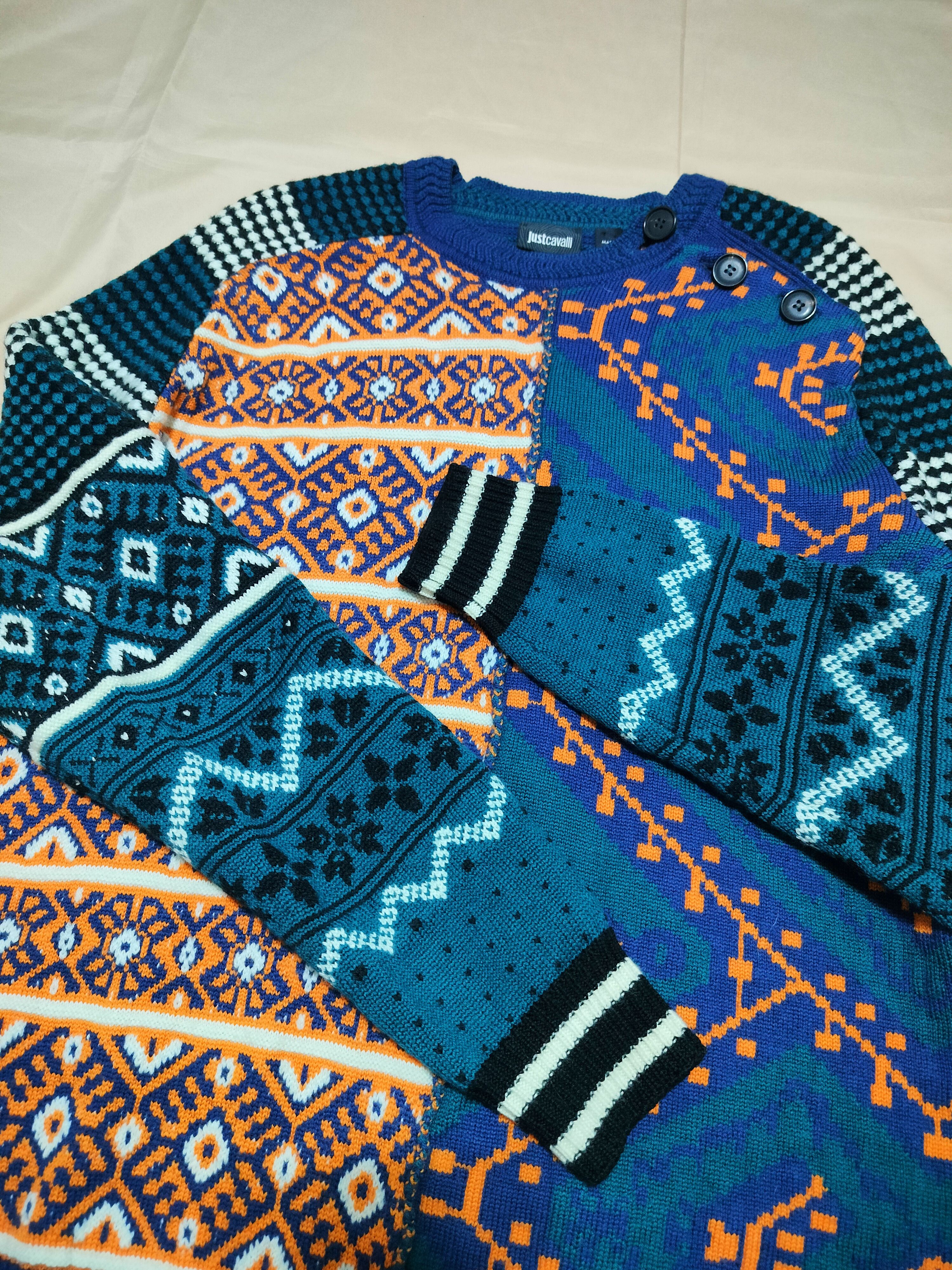 Just Cavalli Just Cavalli patterned knitted Sweater Size US M / EU 48-50 / 2 - 3 Thumbnail