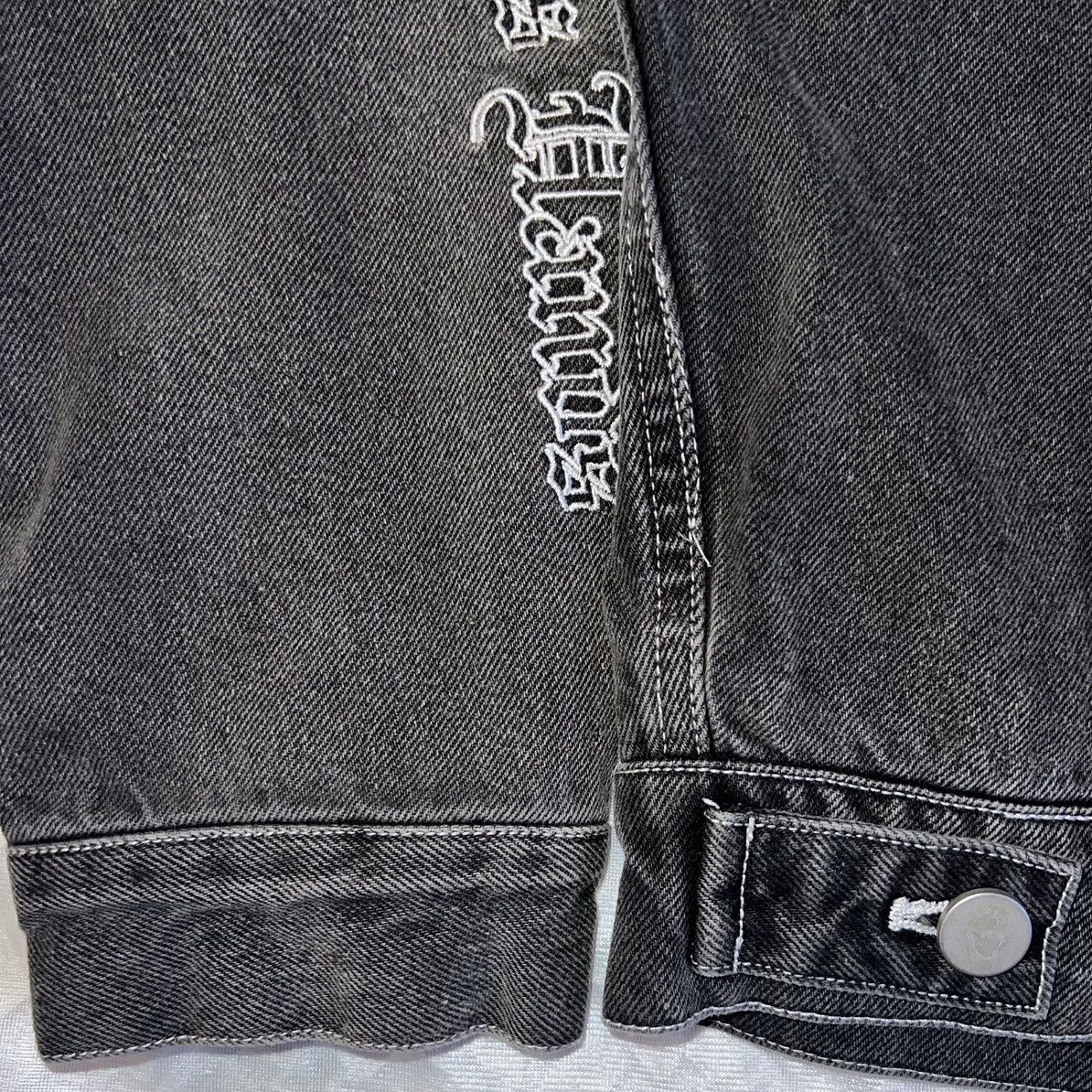 Revenge Revenge Black/White Embroidered Denim Jacket Size US M / EU 48-50 / 2 - 6 Thumbnail