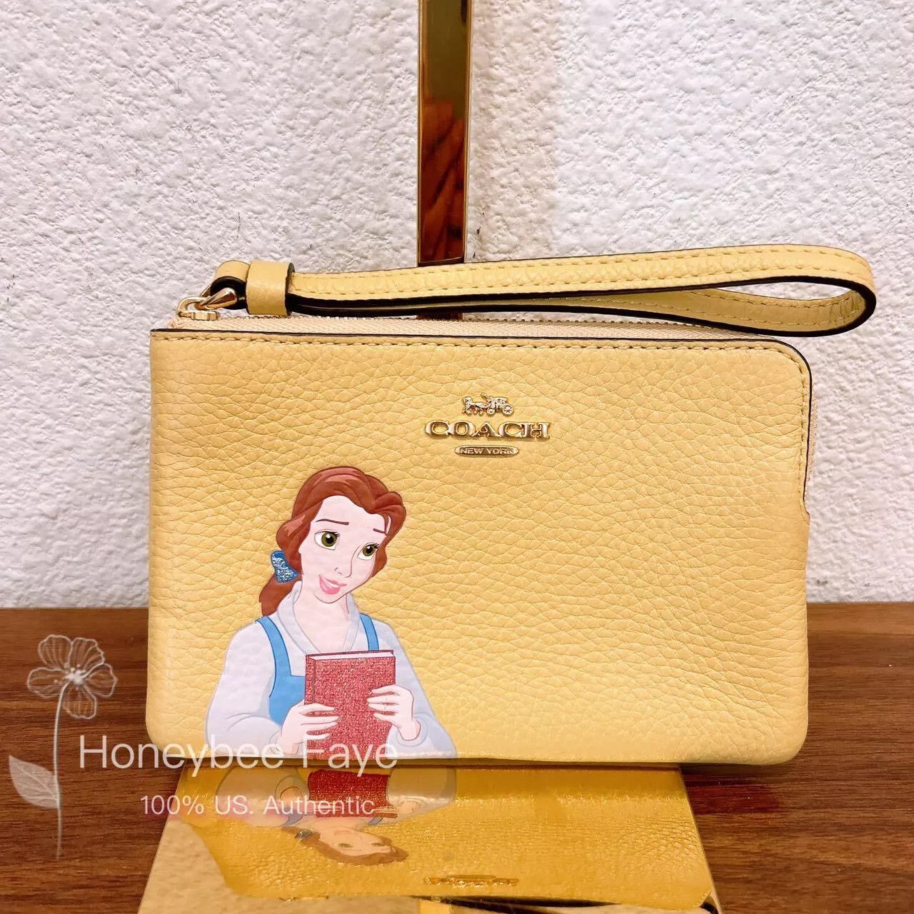 Coach Disney X Coach Corner Zip Wristlet With Belle C3363 Size ONE SIZE - 1 Thumbnail