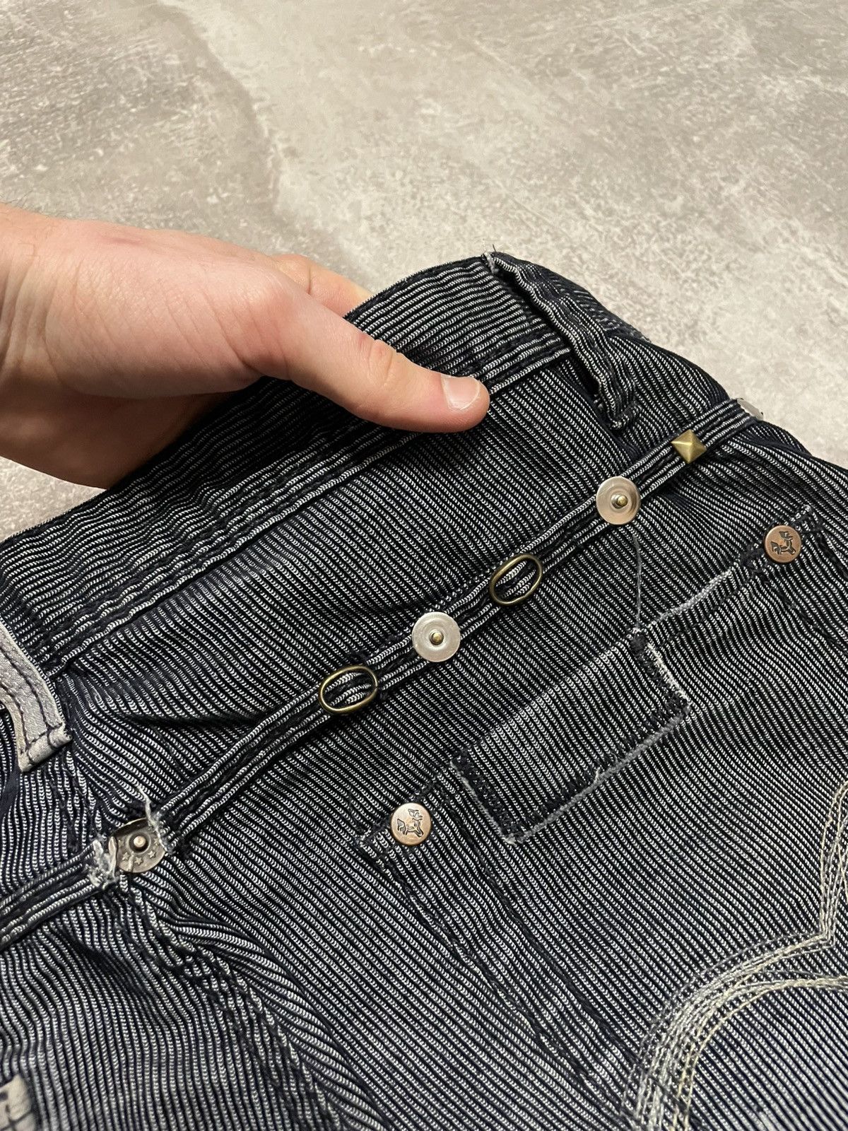 Affliction Vintage Reactive Avant Garde Studded Buggy Pants Y2K Size US 34 / EU 50 - 10 Thumbnail