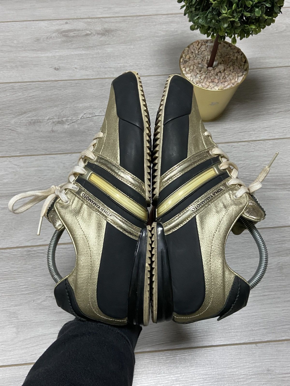 Adidas Y-3 Yohji vintage leather gold boxers trainers sneakers Size US 8.5 / EU 41-42 - 14 Thumbnail
