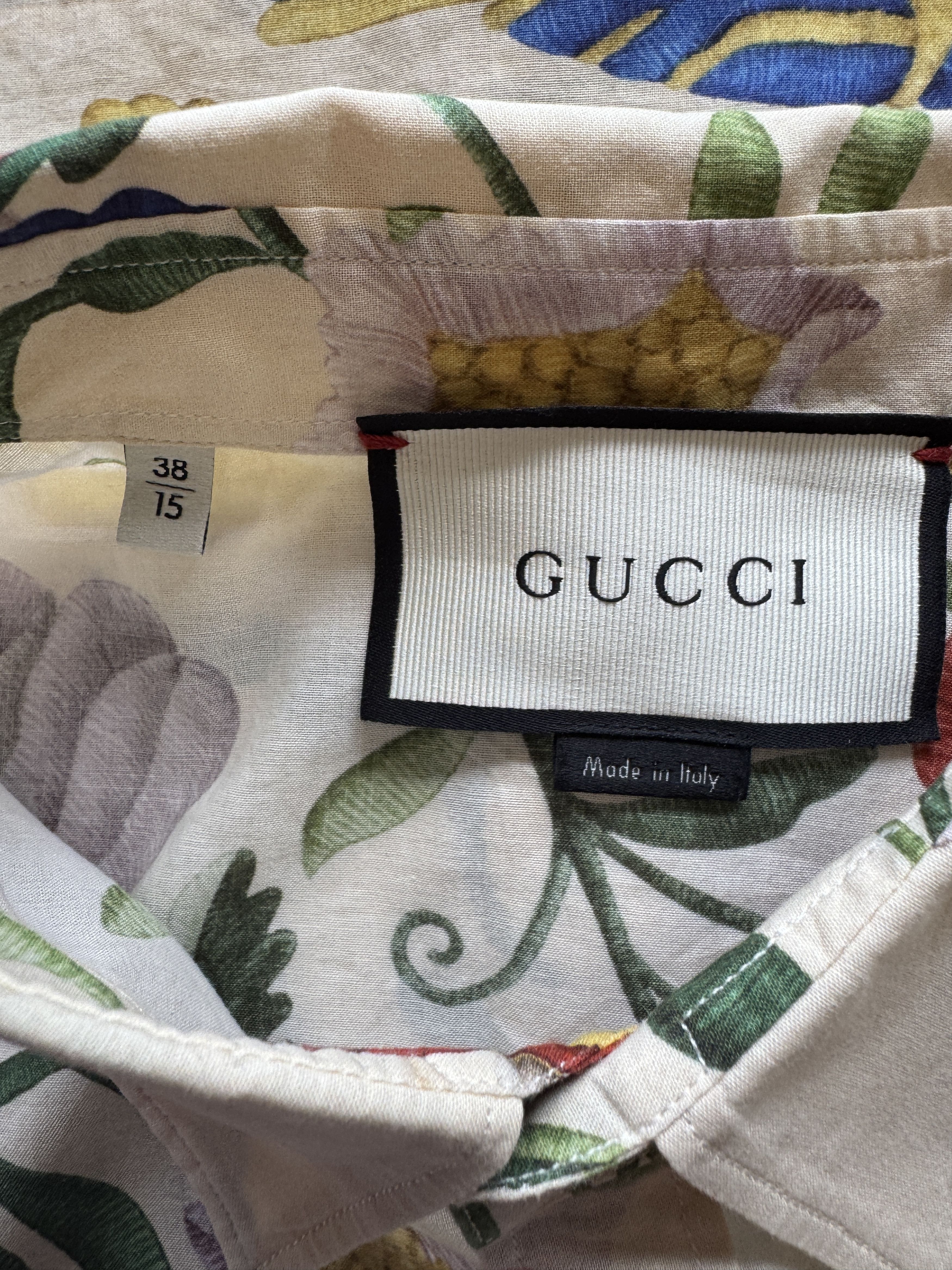 Gucci Duke Floral Button-Up Shirt Size US M / EU 48-50 / 2 - 20 Thumbnail