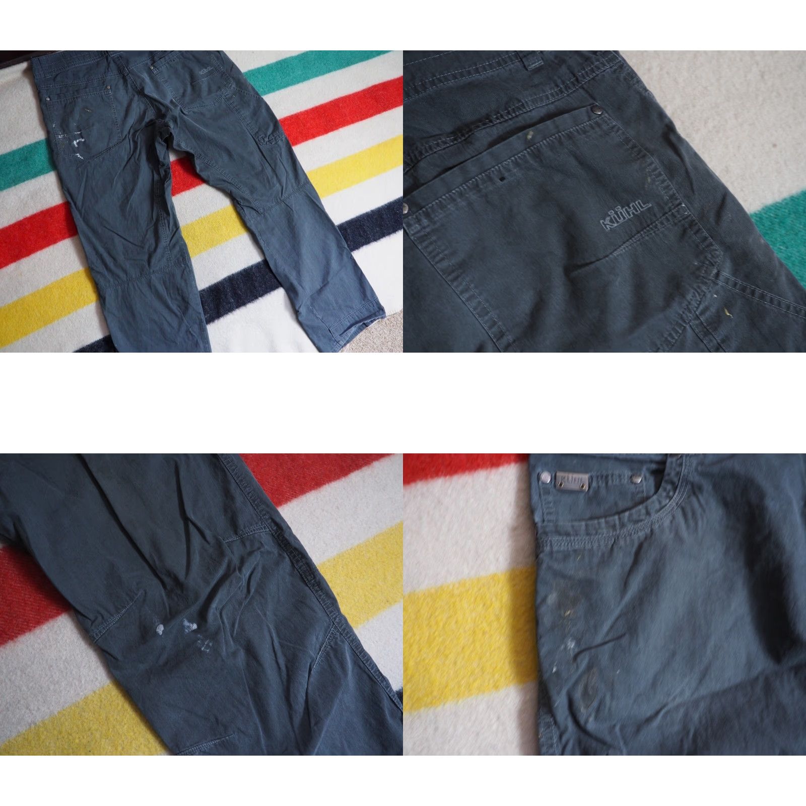 Vintage KUHL Revolvr Slate Gray Vintage Patina Outdoor Hiking 38x34 Work Pants Mens Size US 38 / EU 54 - 8 Thumbnail
