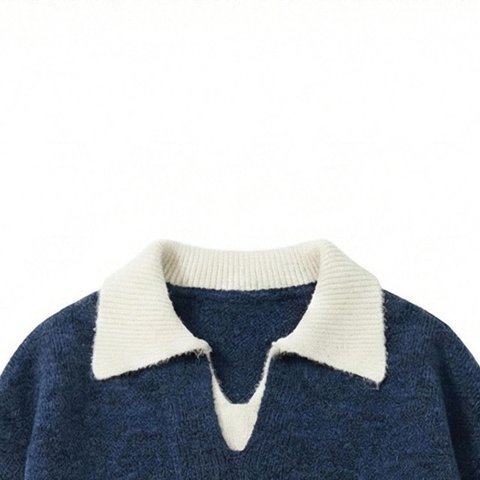 Other Marled V-Neck Polo Sweater | Wool-Cotton Size US M / EU 48-50 / 2 - 5 Thumbnail