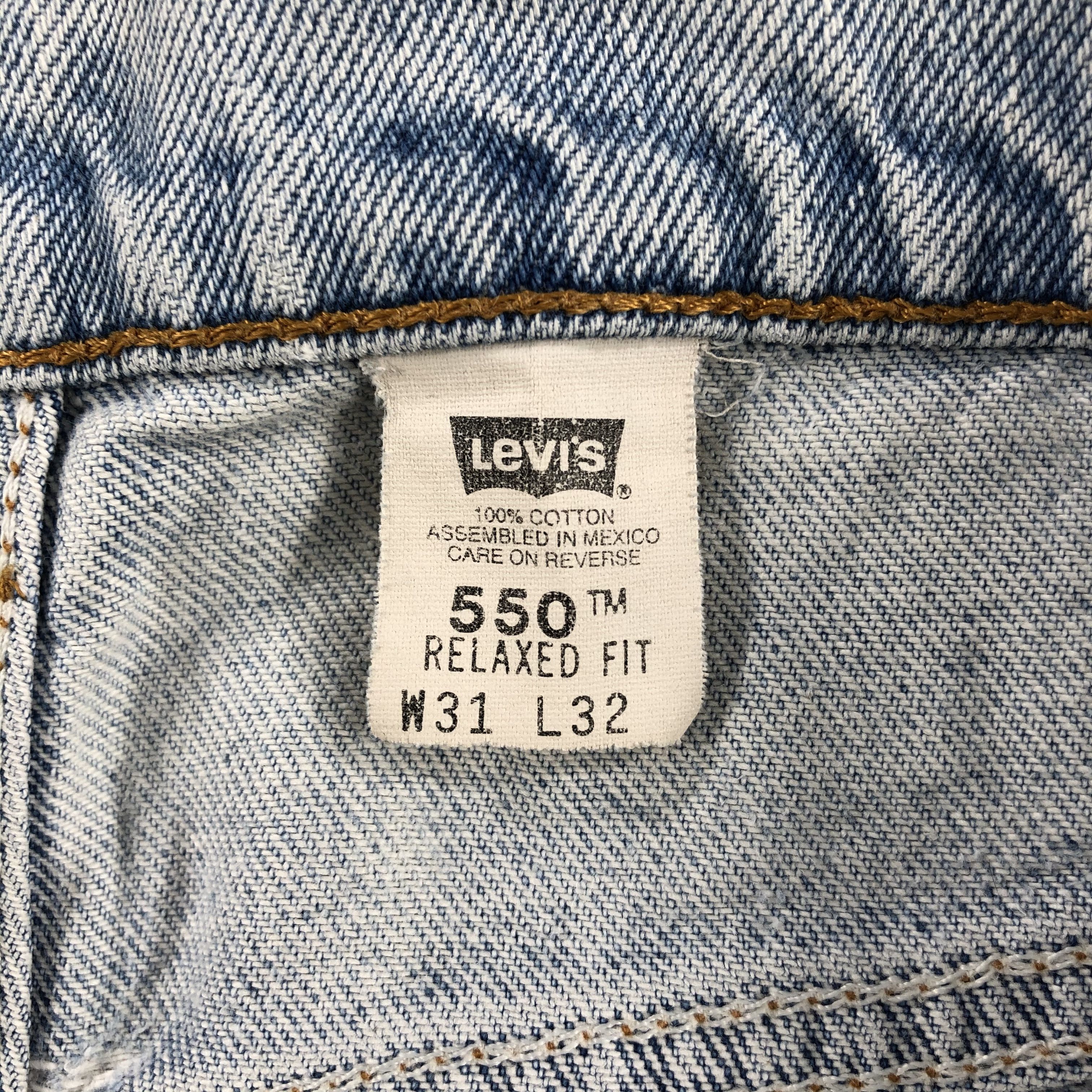 Levi's Vintage 90s Light Wash Levis 550 Jeans-J1658 Size US 30 / EU 46 - 14 Thumbnail