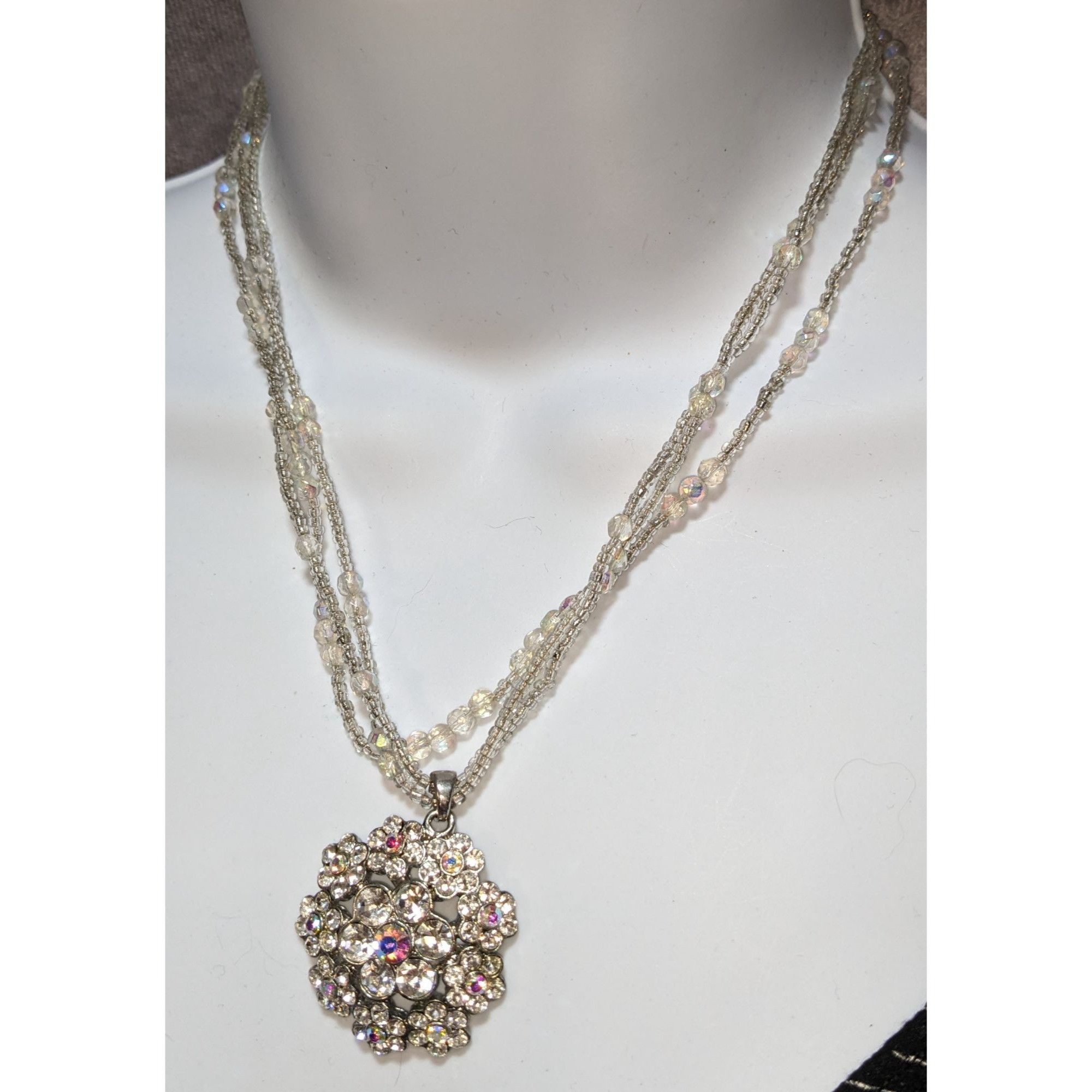 Other Vintage Fairycore Glam Crystal Beaded Necklace With Rhinesto Size ONE SIZE - 7 Thumbnail