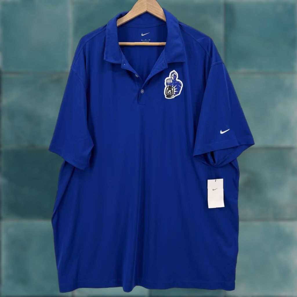 Nike Nike Golf Polo Shirt Mens 3XL Blue Solid Performance Short Sleeve Logo Golf Mens 3XL Shirt Polo Blue Nike Golf Logo Size US XXL / EU 58 / 5 - 1 Thumbnail