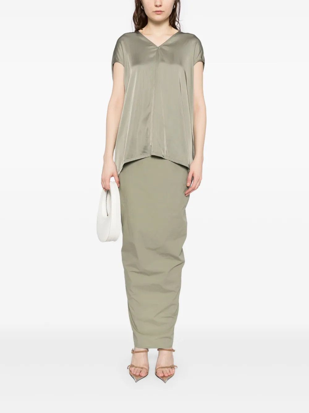 Rick Owens o1y0126 Blouse in Sage Green Size XS / US 0-2 / IT 36-38 - 5 Thumbnail
