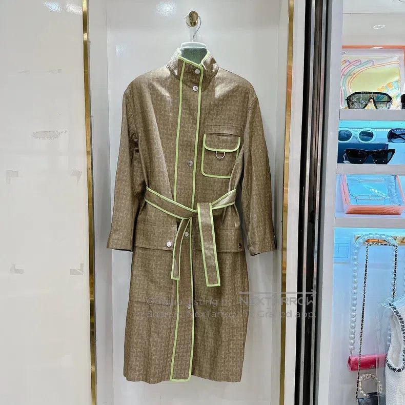 Hermes Hermes Long Belted Trench Coat Size XXS / US 00 / IT 34 - 1 Thumbnail