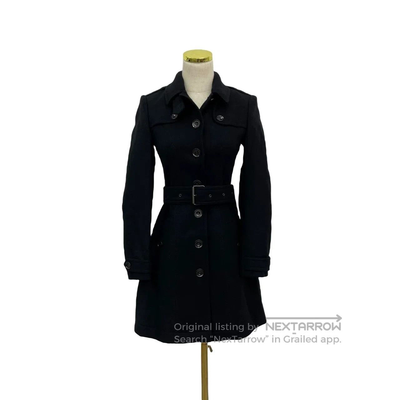 Burberry Burberry Black Belted Coat. Size M / US 6-8 / IT 42-44 - 1 Thumbnail