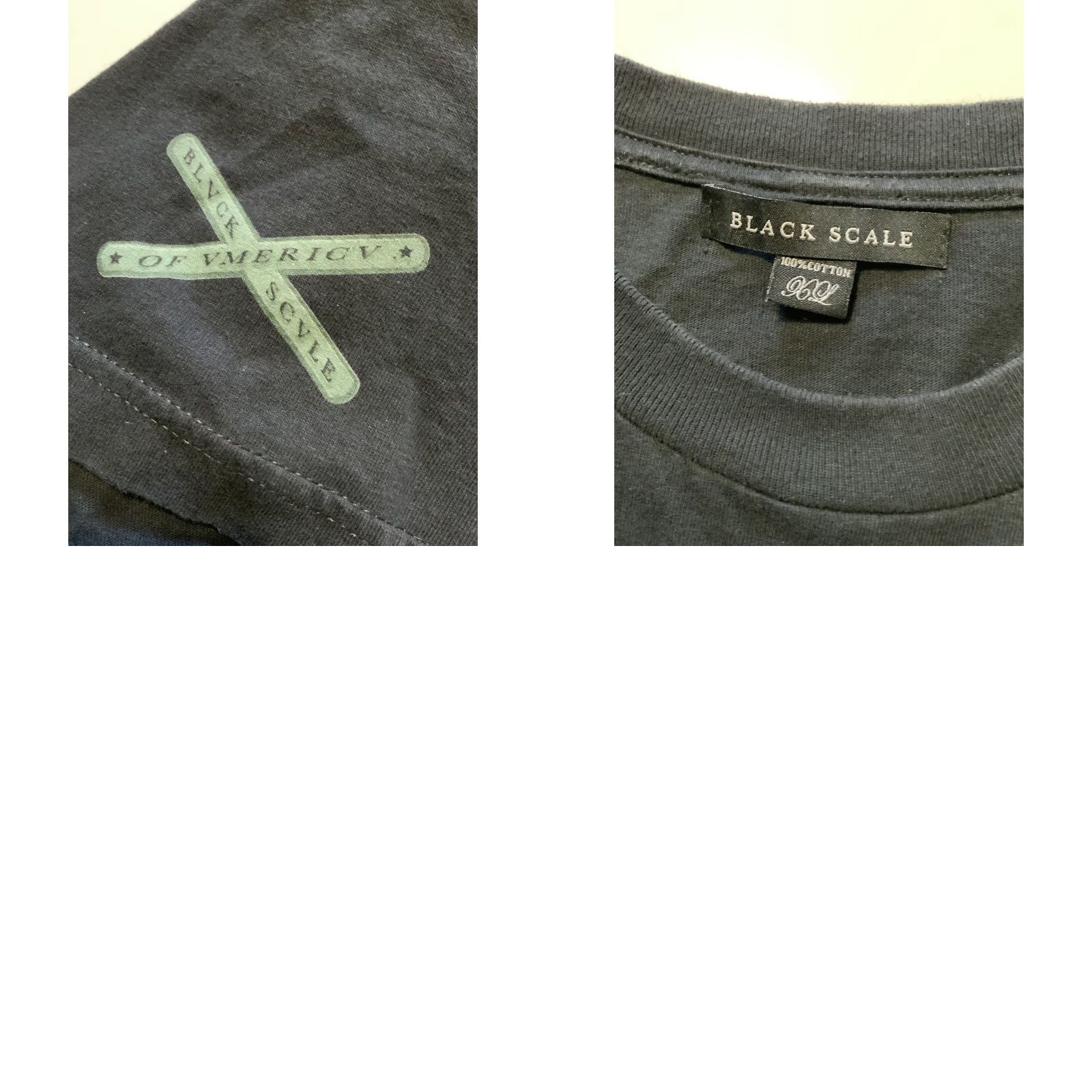 Black Scale VINTAGE Black Scale Blvck Scvle Of Vmericv V Black/Green Graphic S/S Crewneck T-Shirt XL Size US XL / EU 56 / 4 - 8 Thumbnail