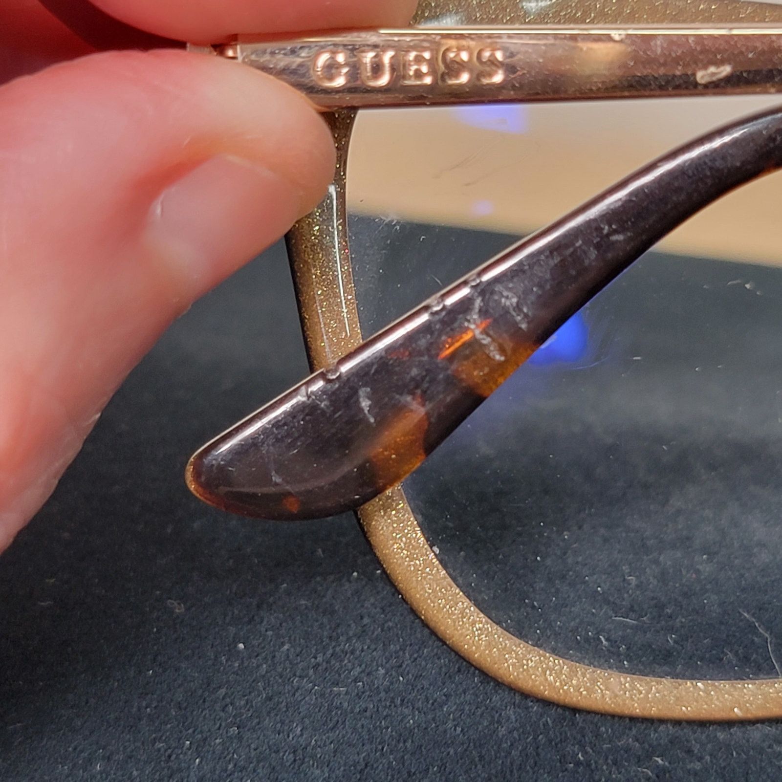 Guess Guess Eyeglasses Gold Glitter / Black Frames 56/14 145 Size ONE SIZE - 11 Thumbnail