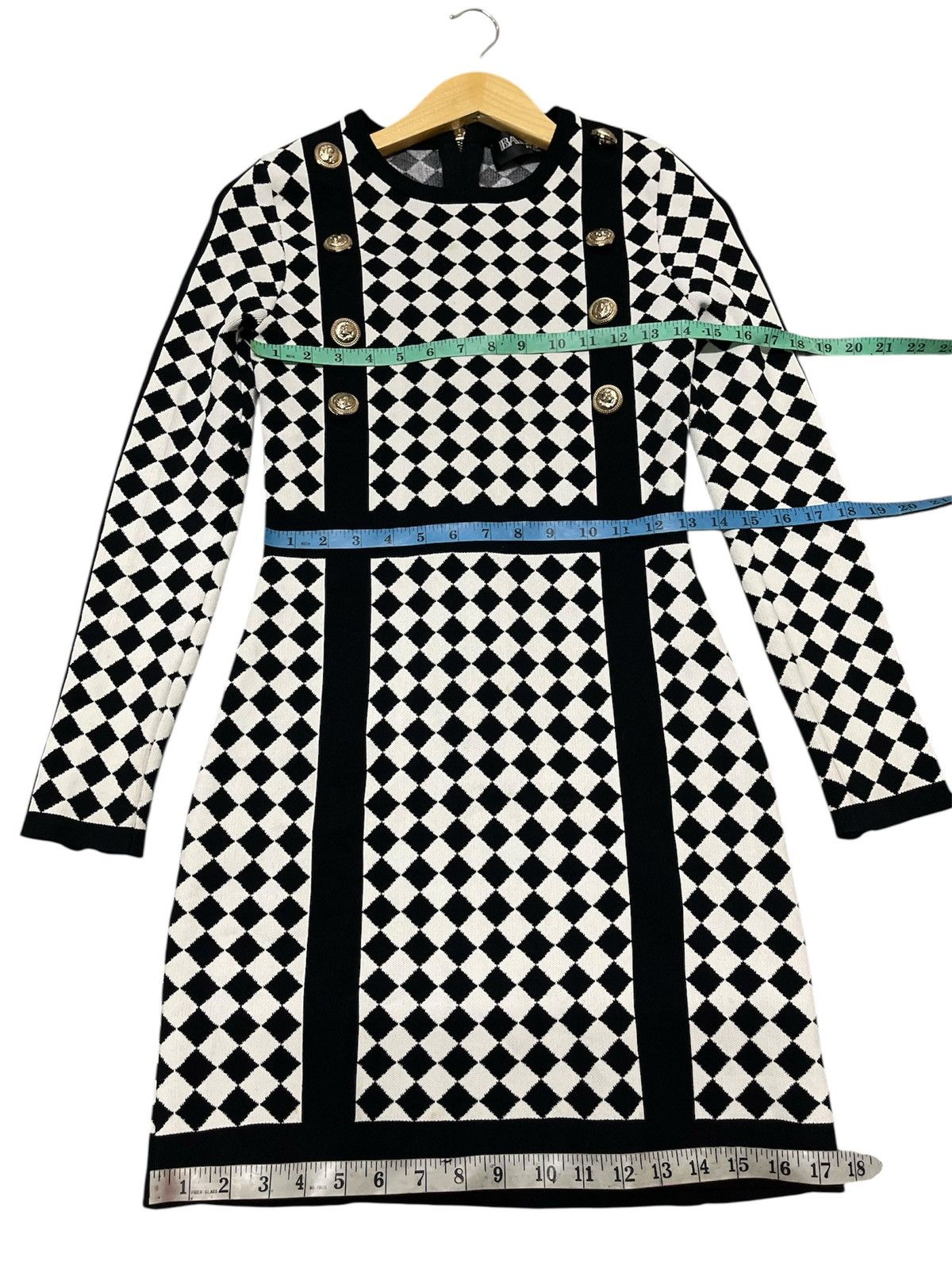 Balmain BALMAIN Mini Dress Whit a Geometric Pattenr Size S / US 4 / IT 40 - 11 Thumbnail