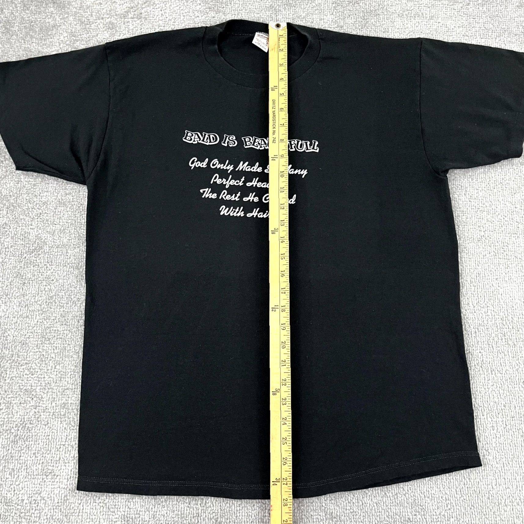 Vintage VINTAGE Sportswear Shirt Adult XL Black Bald is Beautiful Funny Graphic Tee Short Sleeve Mens 90s Retro Shirt Size US XL / EU 56 / 4 - 4 Thumbnail