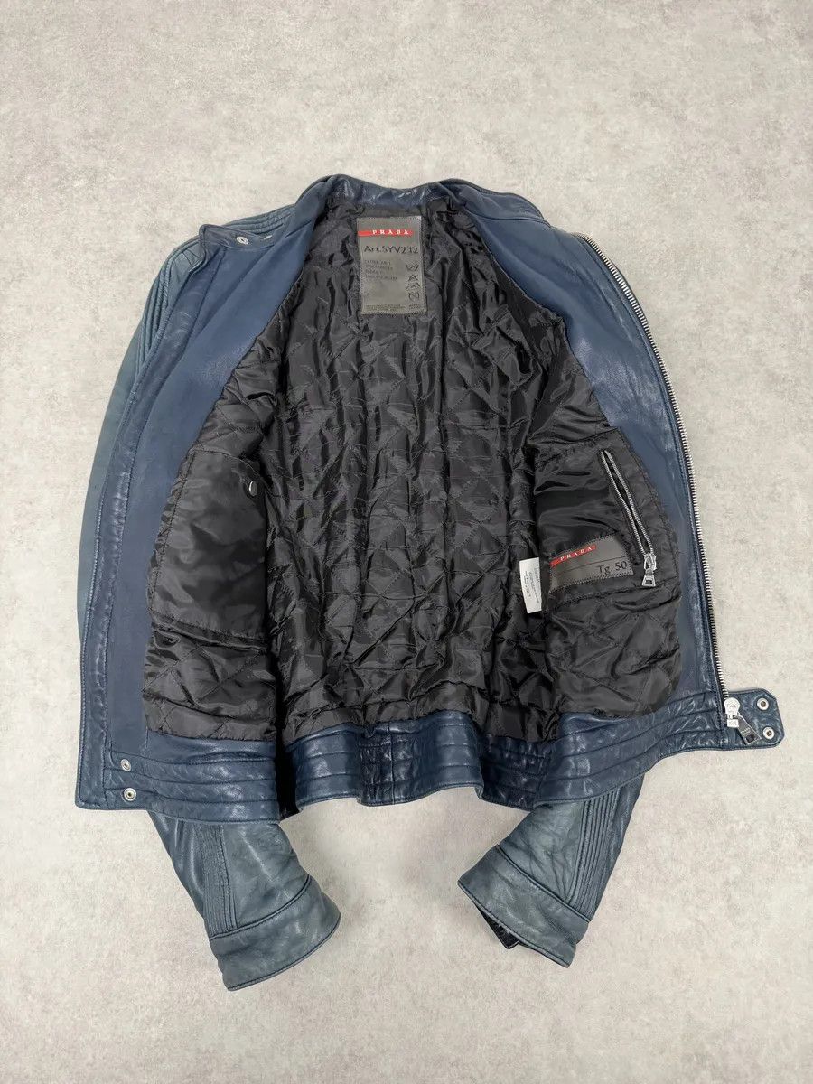 Prada AW2008 Prada Navy Biker Leather Jacket Size US M / EU 48-50 / 2 - 5 Thumbnail