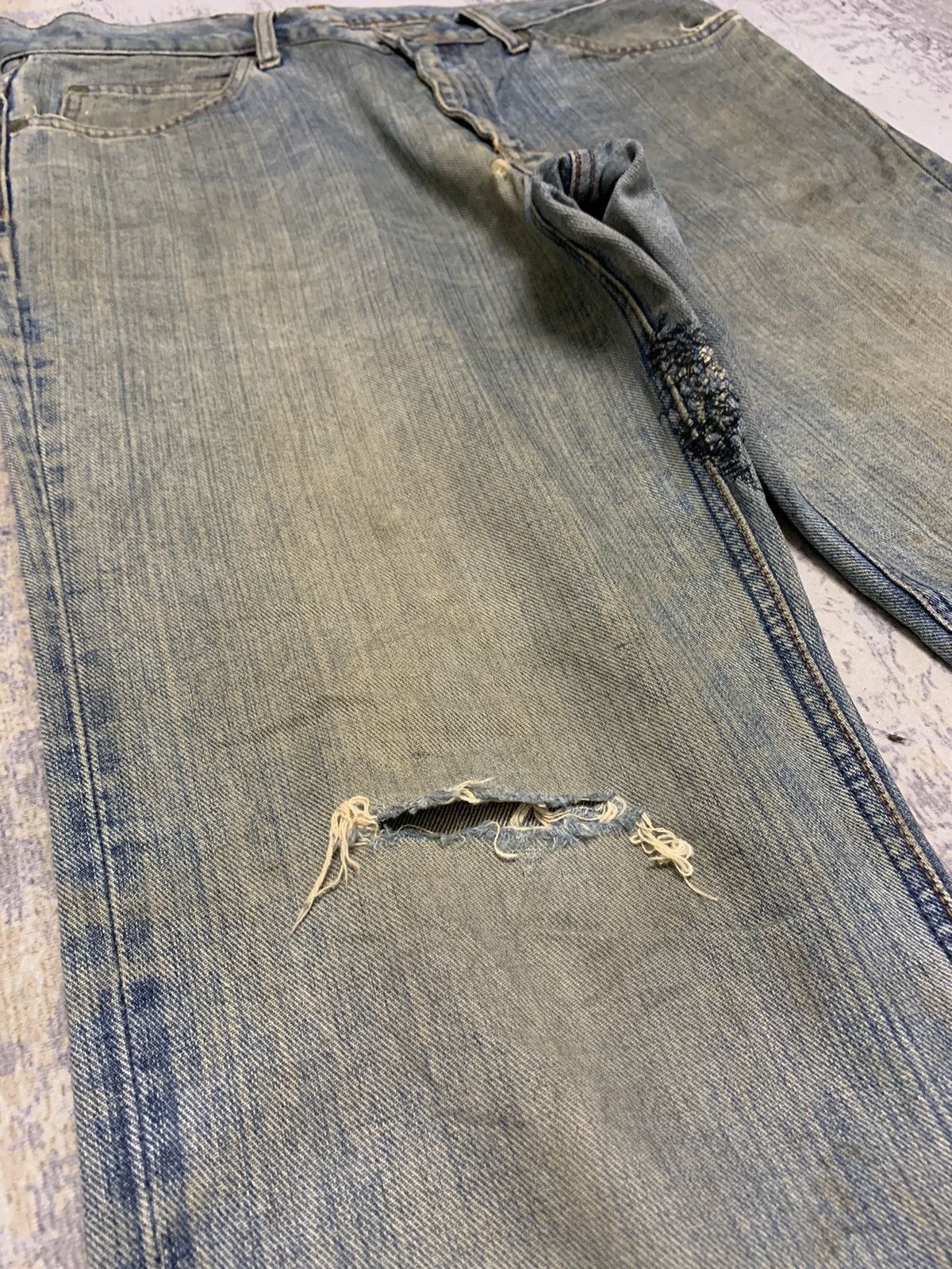 Lee Rusty LEE Distressed Denim Mud Wash Jean 33x31 Size US 33 - 5 Thumbnail