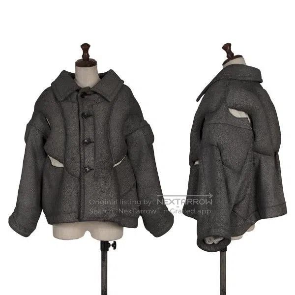 Comme des Garcons Comme des Garcons Dark Grey Retro Decorated Bulky Top Size XS / US 0-2 / IT 36-38 - 1 Thumbnail