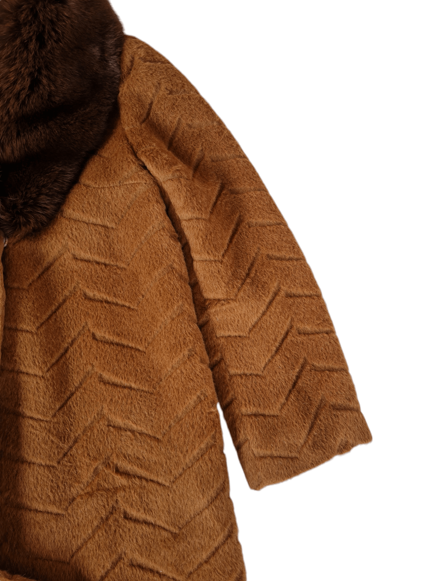 Japanese Brand × Vintage Vtg Elizaladam Fur Wool Jacket Brown Size L / US 10 / IT 46 - 5 Thumbnail