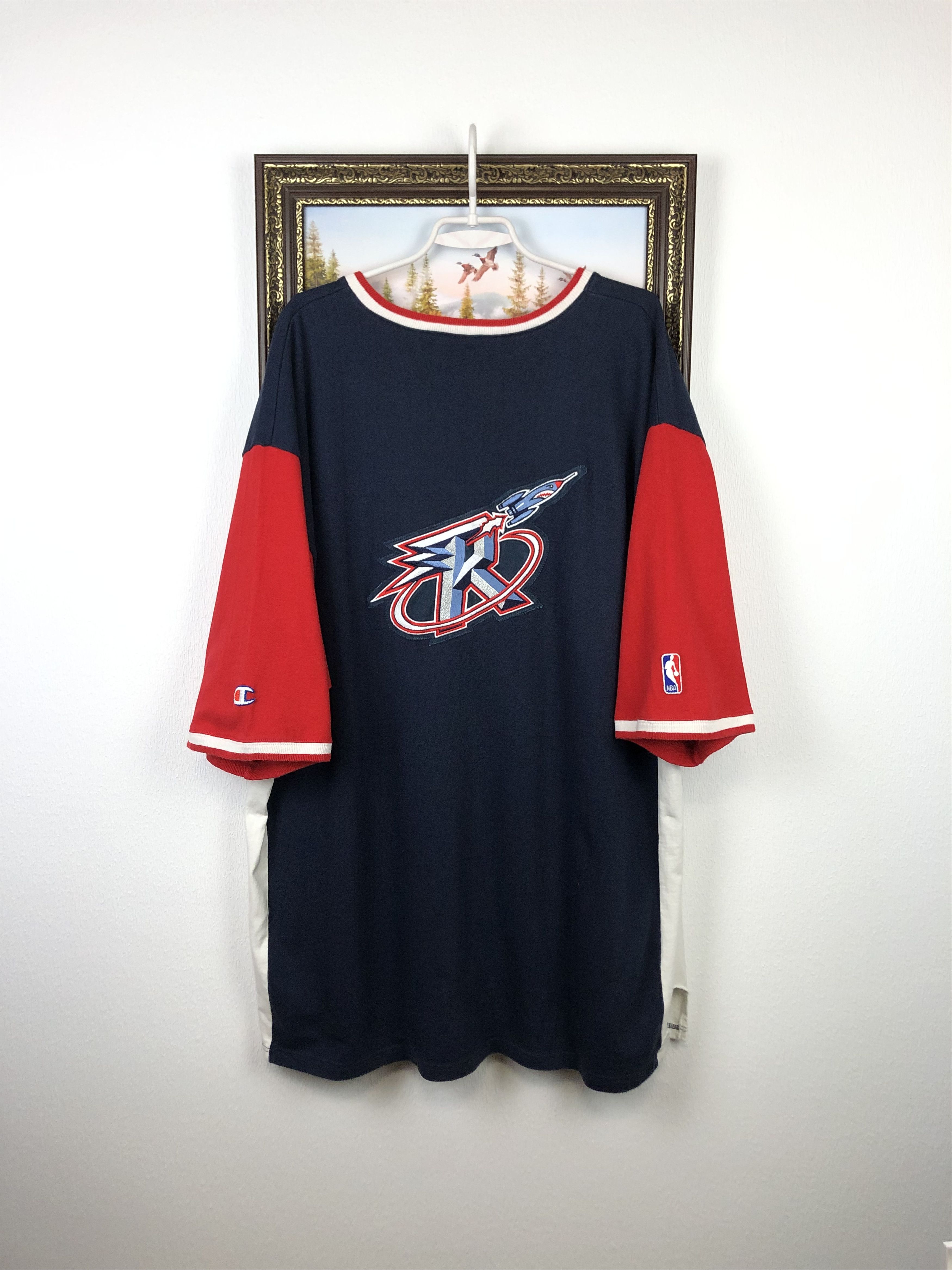 NBA Vintage 90's Champion Houston Rockets NBA Jersey Shirt Rare Size US XXL / EU 58 / 5 - 1 Thumbnail