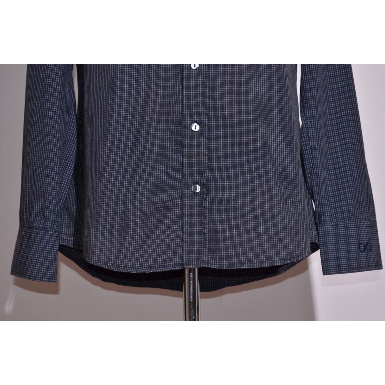 Dolce & Gabbana Dolce&Gabbana Shirt Black Gold Checked Long Sleeve Button-Up 42 Mens Slim Cotton Button-Down Collar Vintage? No Size US XL / EU 56 / 4 - 3 Thumbnail