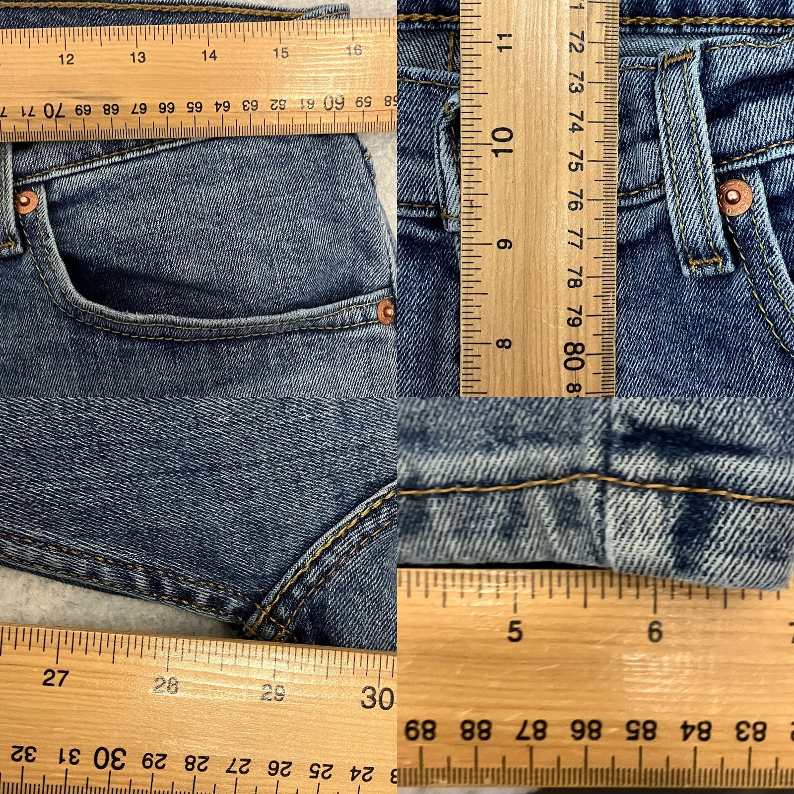 Levi's VINTAGE Levi's 505 Jeans Mens 32W 29L Blue Regular Straight Leg Stretch Denim Red Tab 90s Size US 32 / EU 48 - 8 Thumbnail