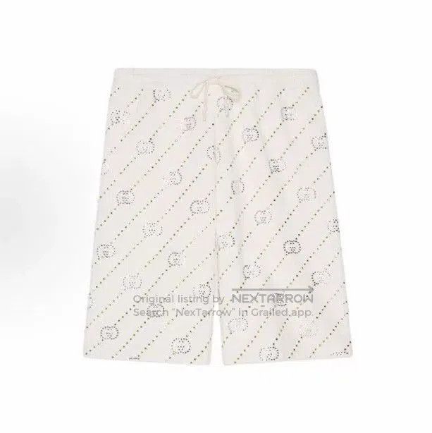 Gucci Gucci Logo Rhinestone White Shorts. Size 22" - 1 Thumbnail
