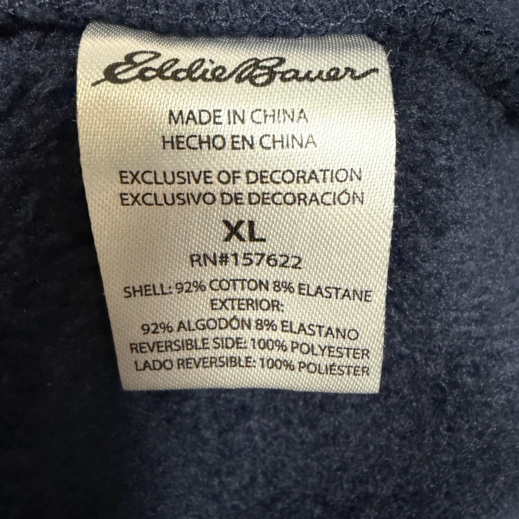 Eddie Bauer Eddie Bauer Sweatshirt Mens XL Blue Crewneck Fleece Stretch Pullover Casual Size US XL / EU 56 / 4 - 6 Thumbnail