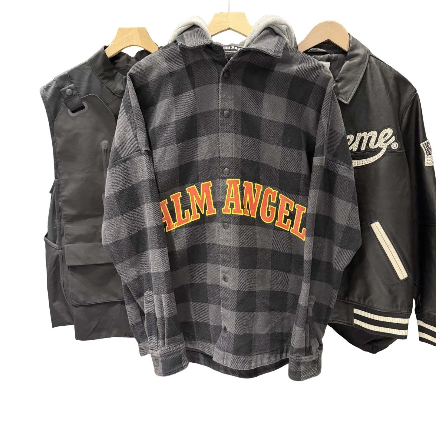Palm Angels Palm Angels Plaid Hooded Shirt Size M Size US M / EU 48-50 / 2 - 1 Thumbnail