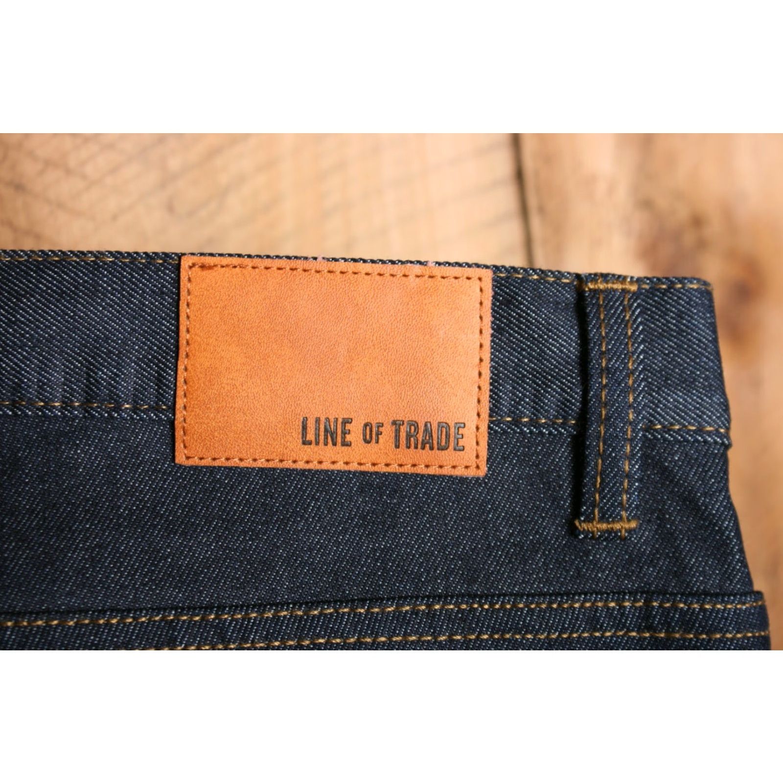 Denime LINE OF TRADE Bespoke Post Straight Leg Denim Jeans Mens 42x34 Blue Cotton Cotton Blend Zip Dark Wash 34 Inseam Jeans Size US 42 / EU 58 - 5 Thumbnail
