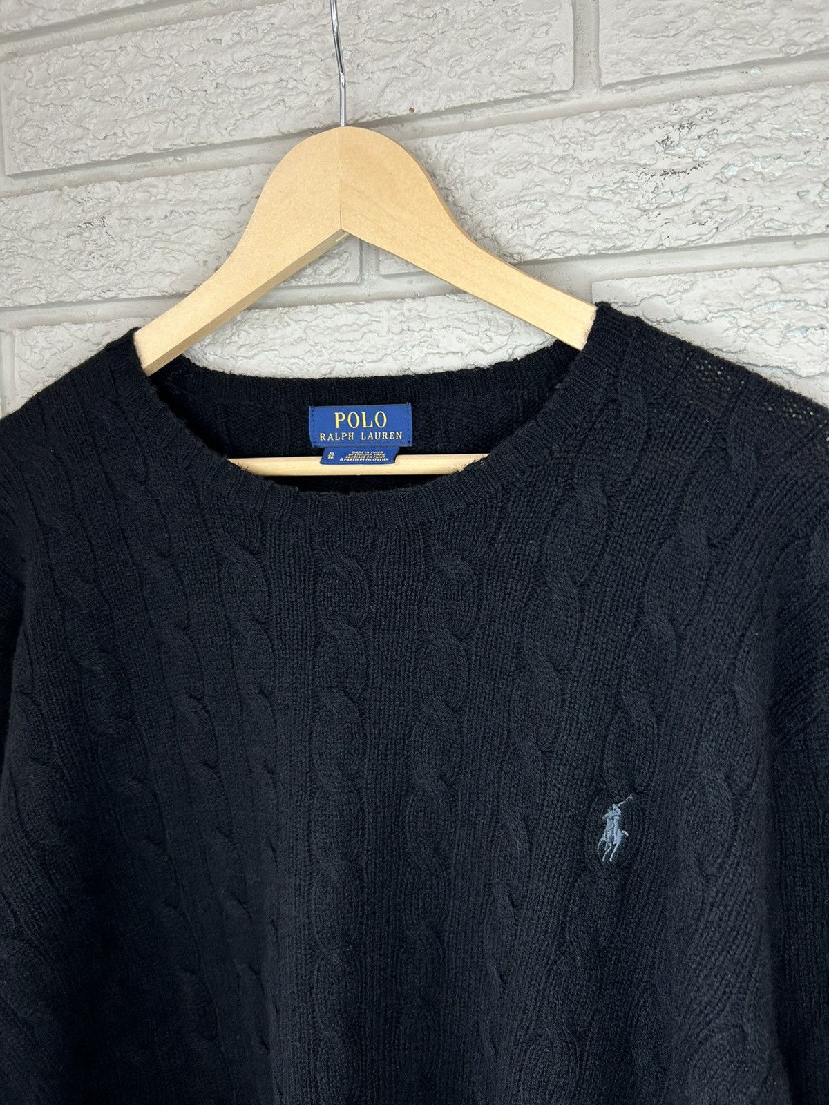 Polo Ralph Lauren Vintage Polo Ralph Lauren Merino Wool Cable Knit Sweater Size US XL / EU 56 / 4 - 2 Thumbnail