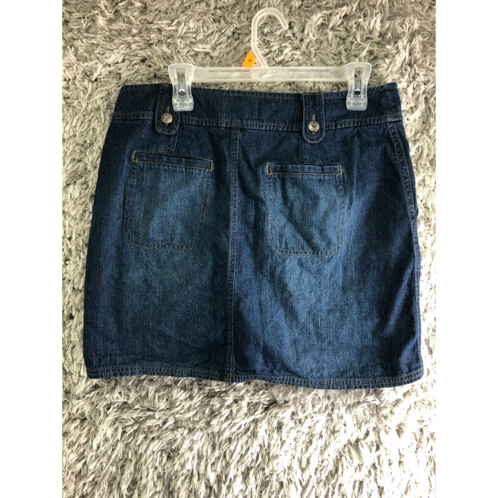 Denime Sonoma Blue Jean Skirt Womens Size 10 Midi Mini Denim 32" Waist Medium Wash Cotton Size 32" / US 10 / IT 46 - 4 Thumbnail