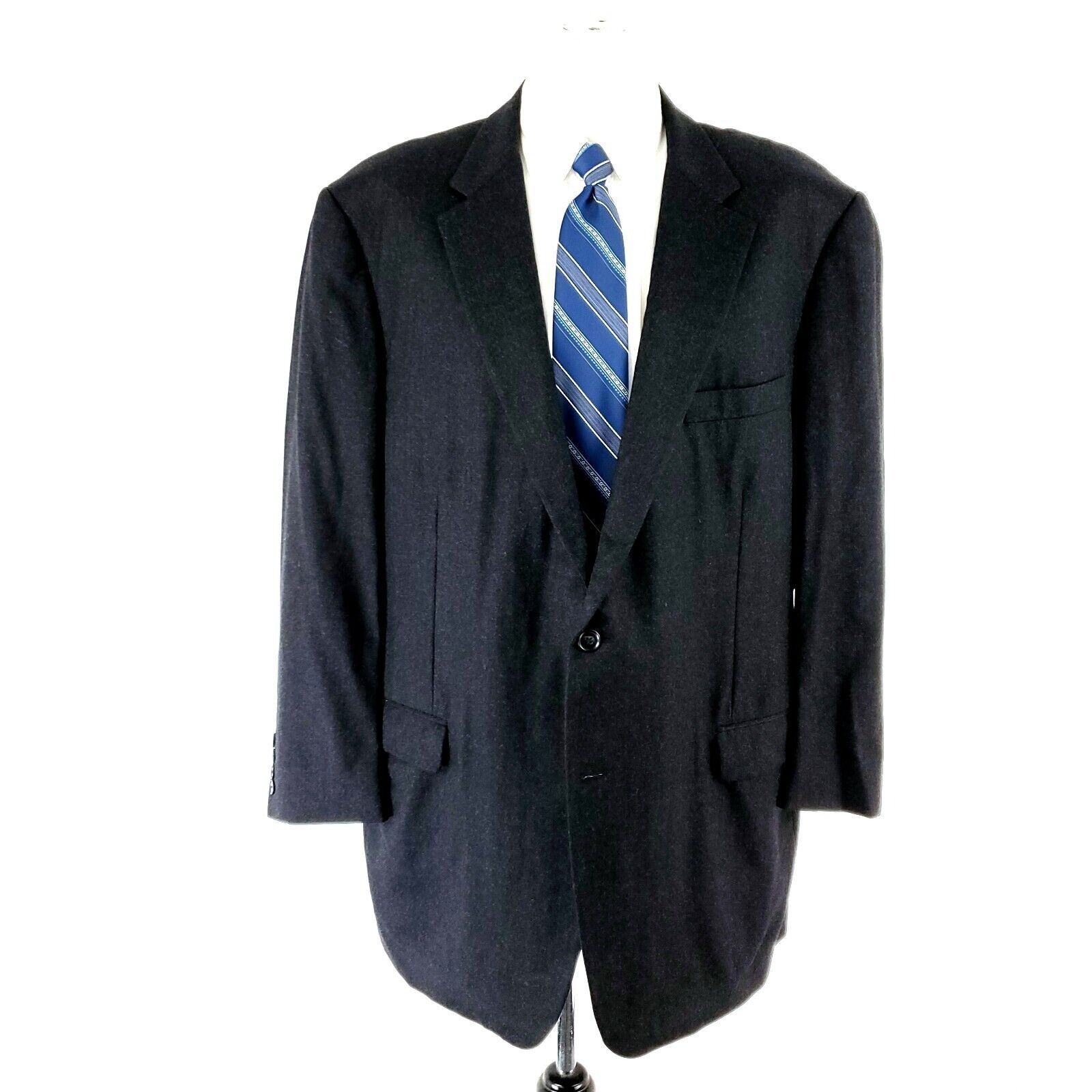 Samuelsohn Samuelsohn Sb Austin Super 120s Flannel Tweed Wool 2 Button Size 48L - 5 Thumbnail