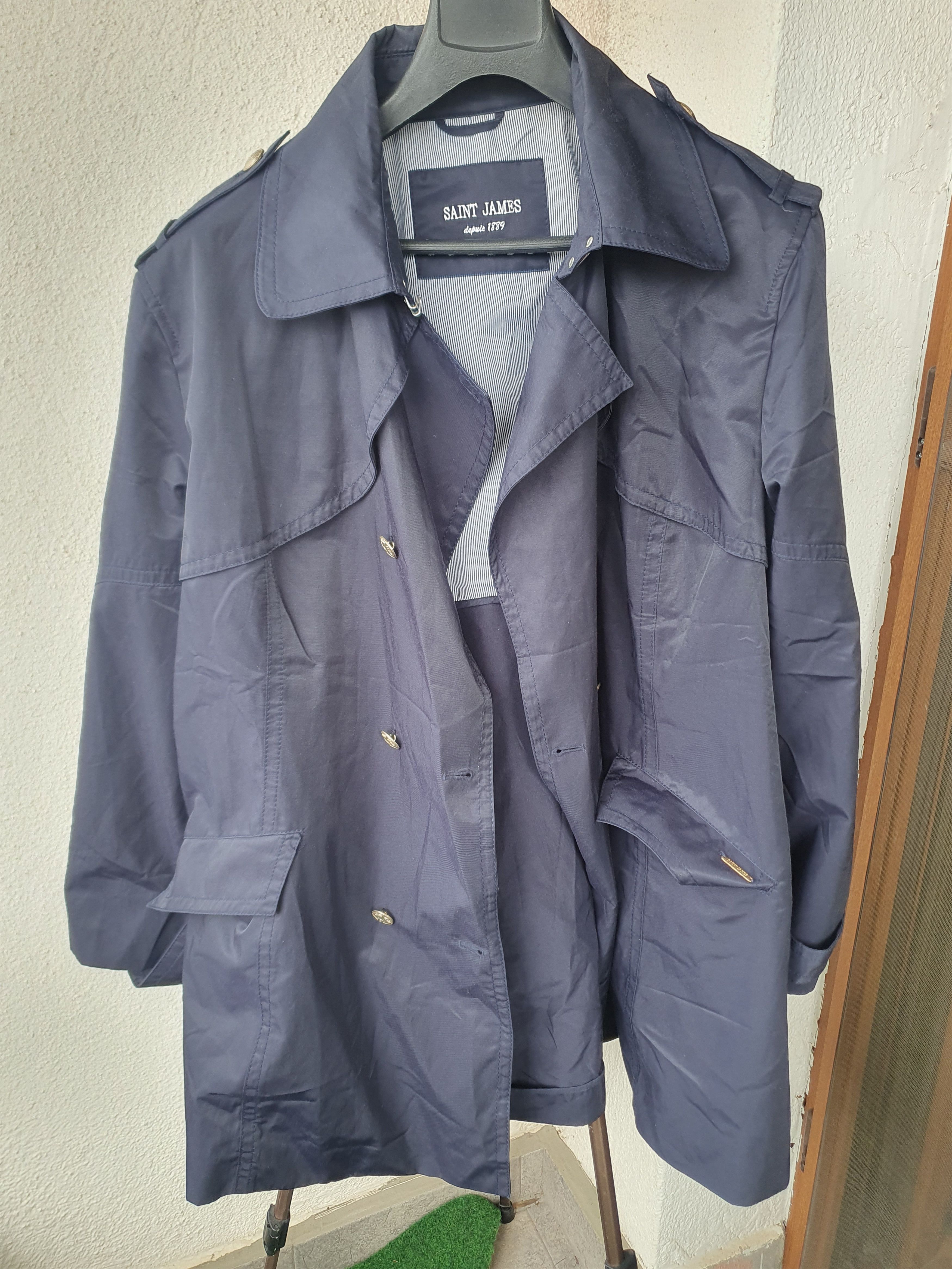Saint James Saint James Double-Breasted Unisex Trench Coat sz L? Size US L / EU 52-54 / 3 - 2 Thumbnail