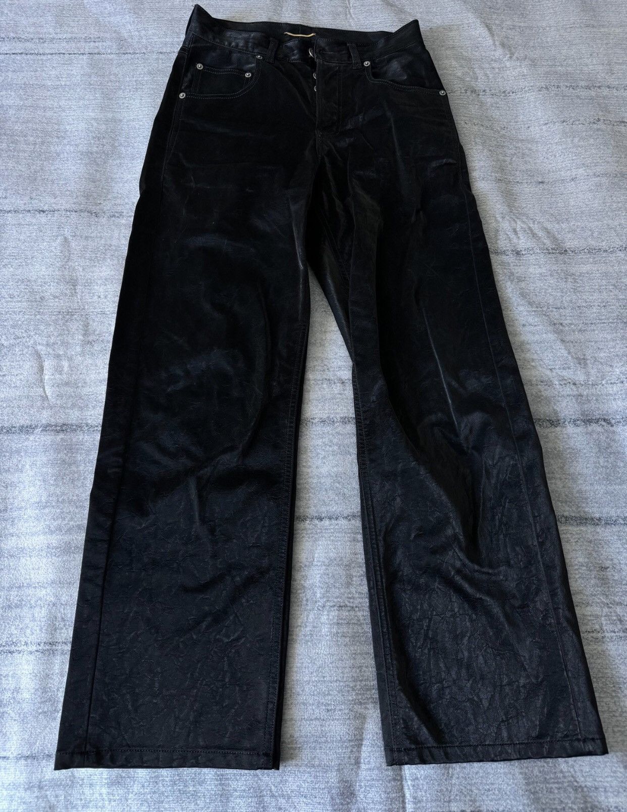 Saint Laurent Paris Saint Laurent 23aw cowhide cracked jeans - DMC Size US 26 / EU 42 - 1 Thumbnail