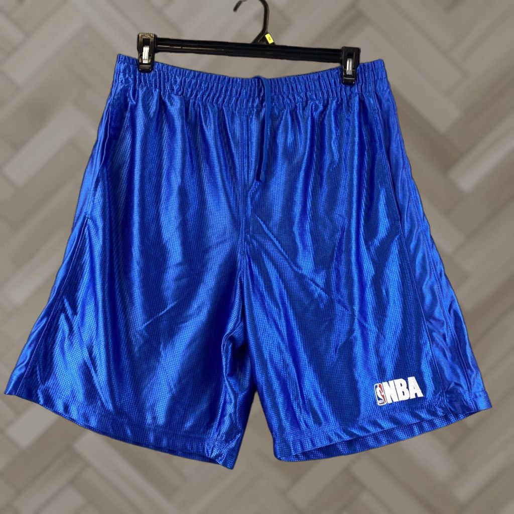NBA NBA Mens Blue High Rise Elastic Waist Basketball Athletic Shorts Size L /84-64 Size US 33 - 1 Thumbnail