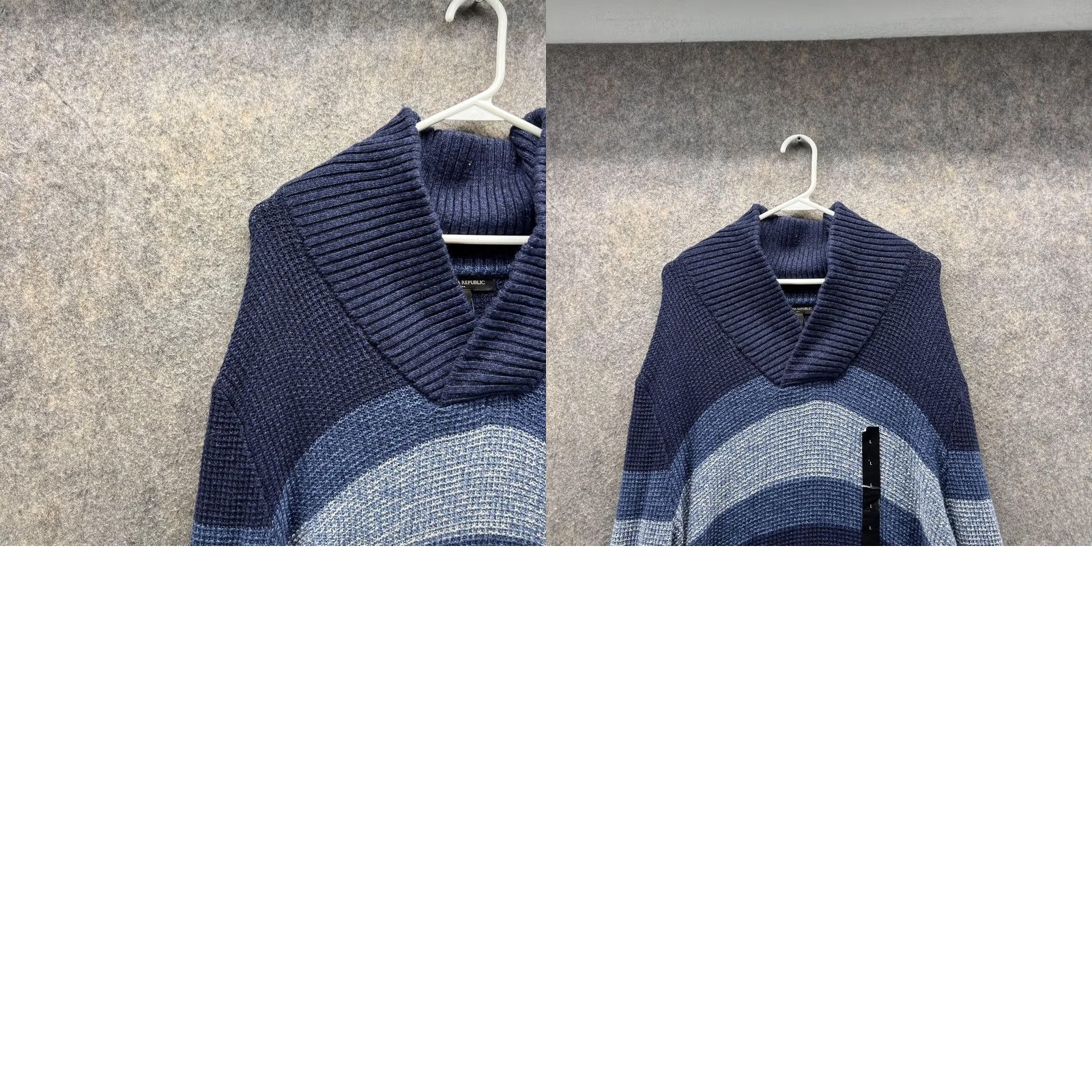 Banana Republic VINTAGE Banana Republic Sweater Women's Large Blue Pullover Fleece Cotton Cowl Mock Neck Logo Knit Shirt/ Sweater Size L / US 10 / IT 46 - 9 Thumbnail
