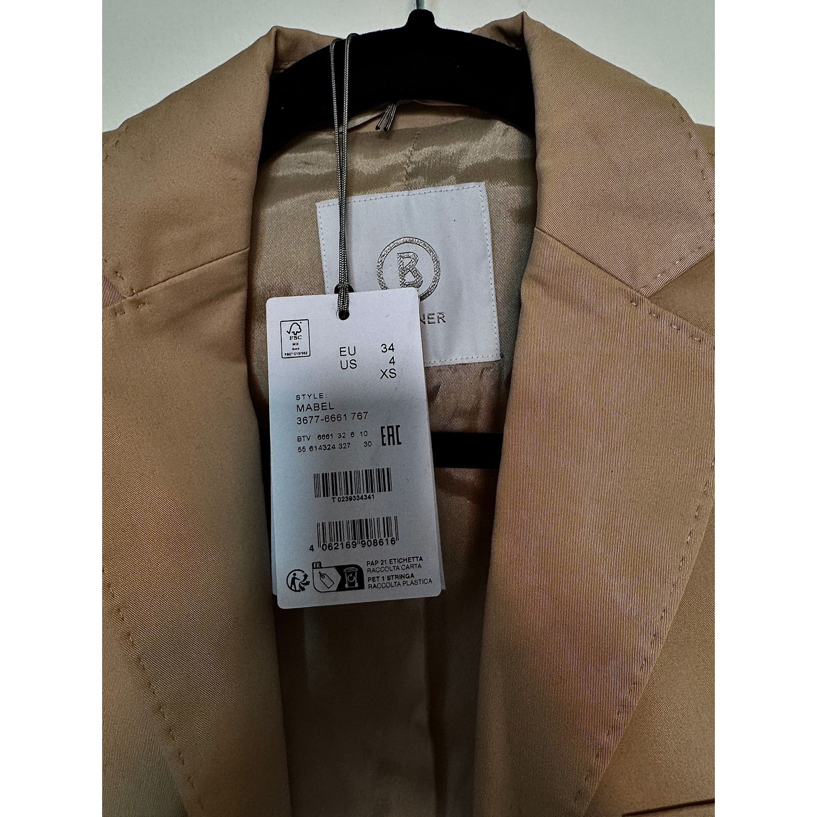 Bogner BOGNER NWT Blazer Svea in Caramel Size XS / US 0-2 / IT 36-38 - 3 Thumbnail