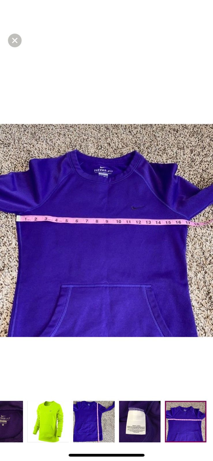 Nike Nike XS therma fit pullover purple crewneck sweatshirt Size XS / US 0-2 / IT 36-38 - 8 Thumbnail