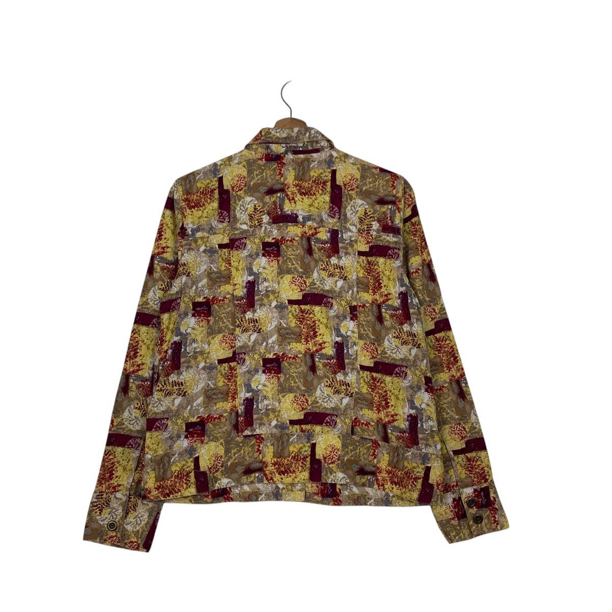 Japanese Brand CHRISTOPHER BANKS Abstract Leaf Print Shirt Jacket #2155-C95 Size M / US 6-8 / IT 42-44 - 7 Thumbnail